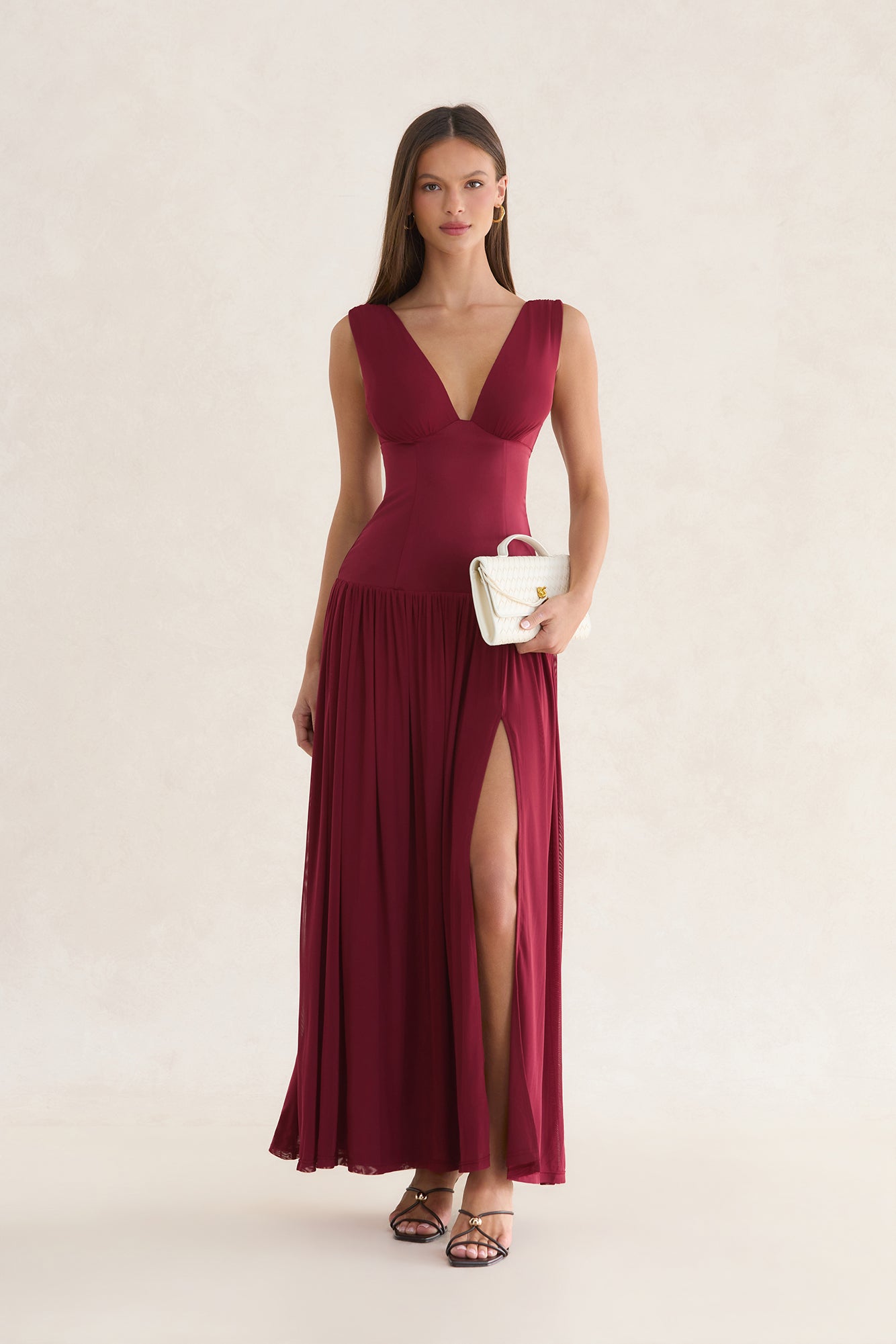 Look At Me Now Maxi Dress Wine