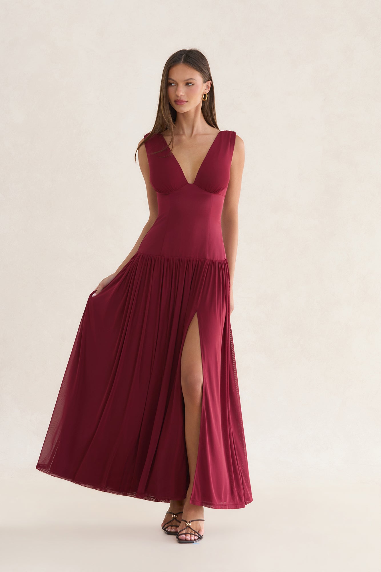 Look At Me Now Maxi Dress Wine