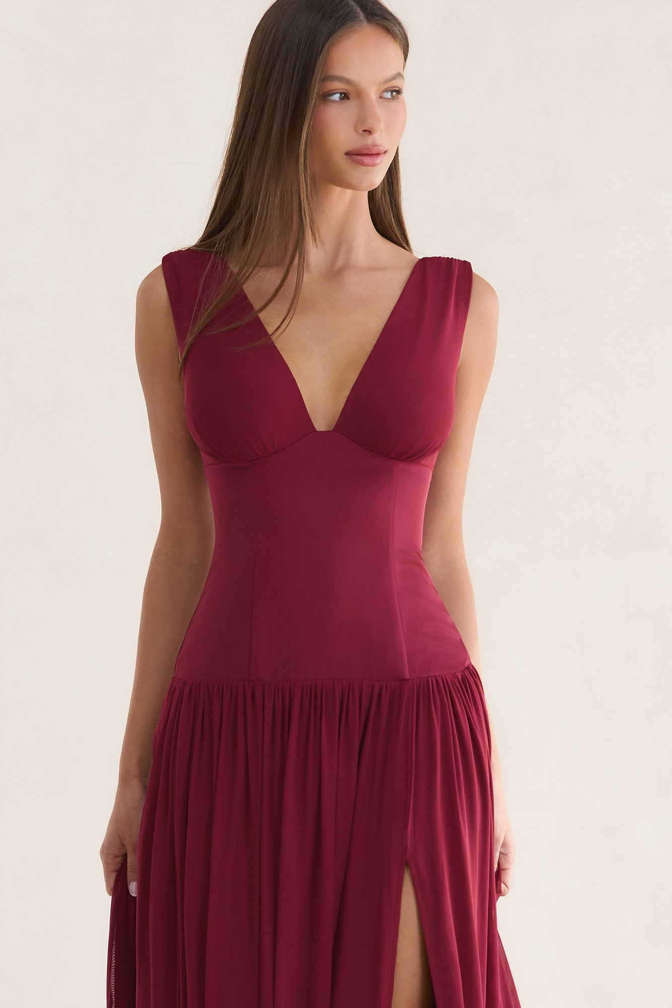 Look At Me Now Maxi Dress Wine