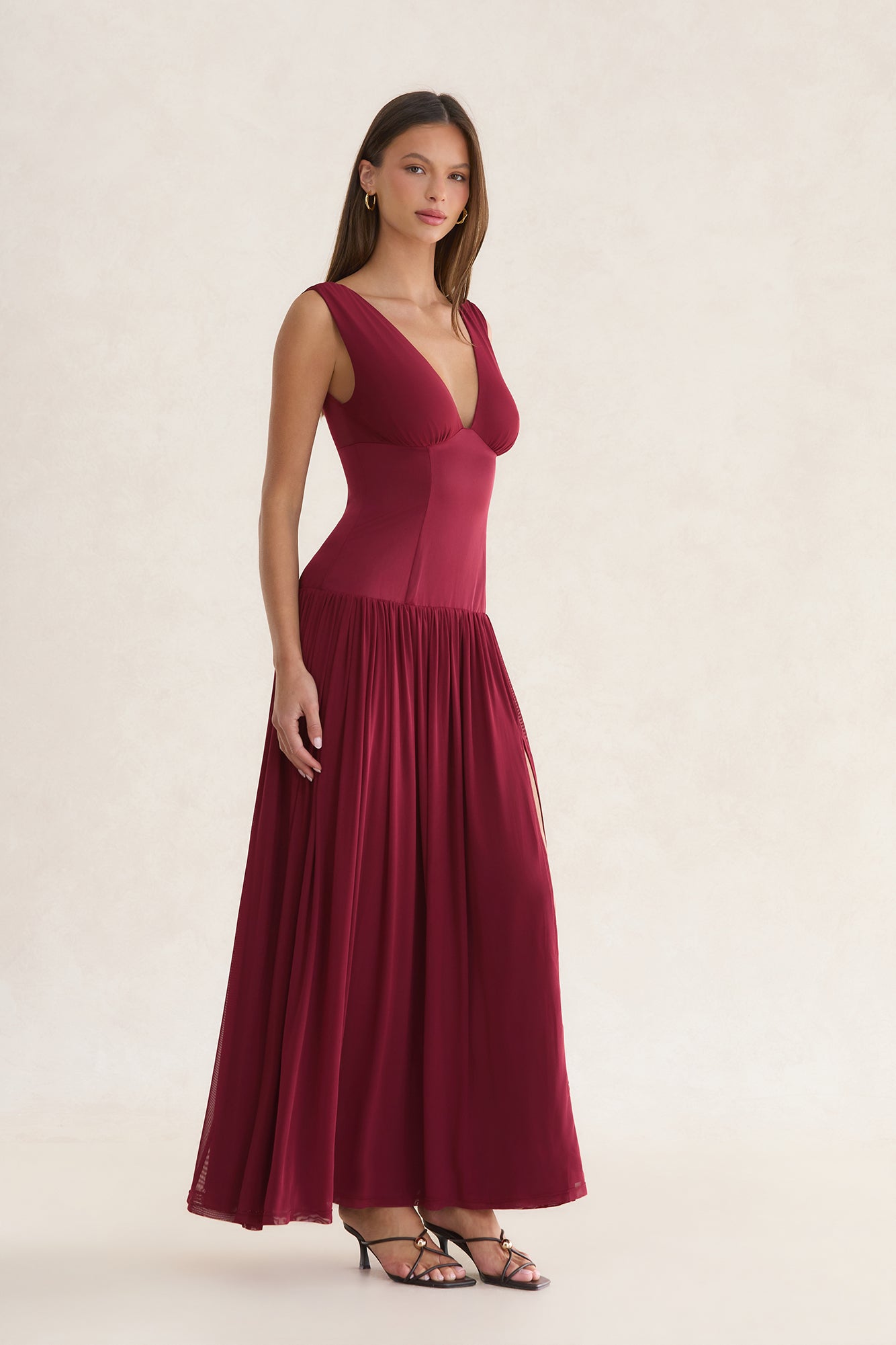 Look At Me Now Maxi Dress Wine
