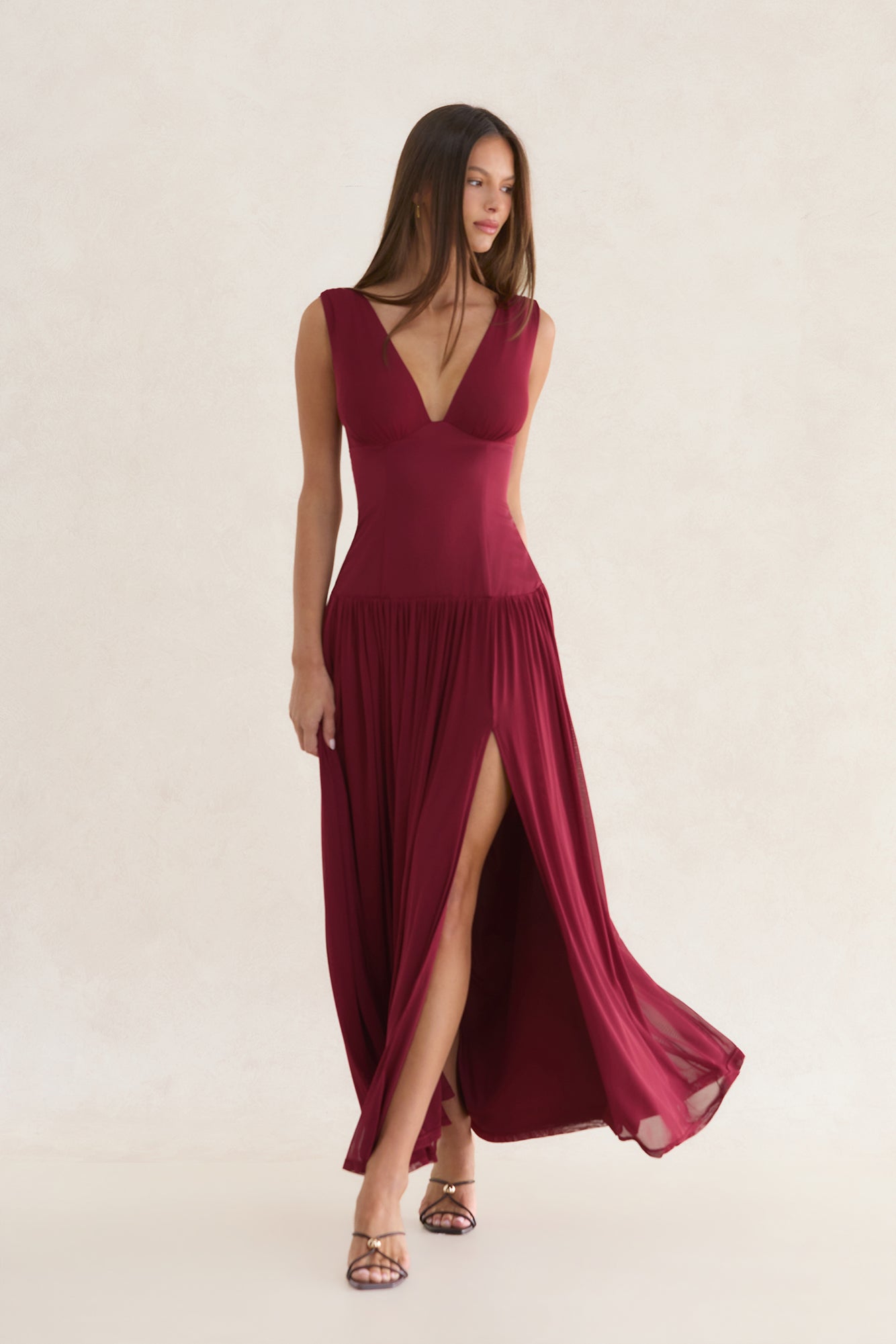 Look At Me Now Maxi Dress Wine
