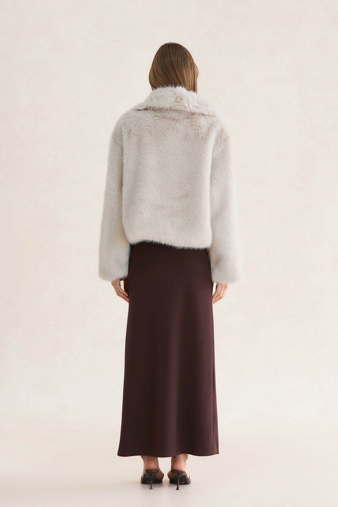 Winter Solstice Faux Fur Jacket Cream