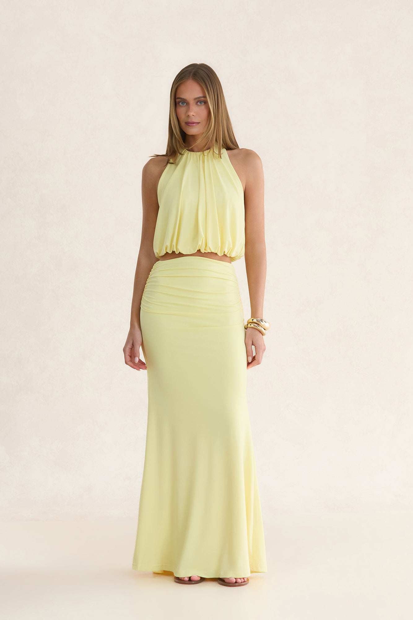 Occasion Ready Maxi Skirt Yellow
