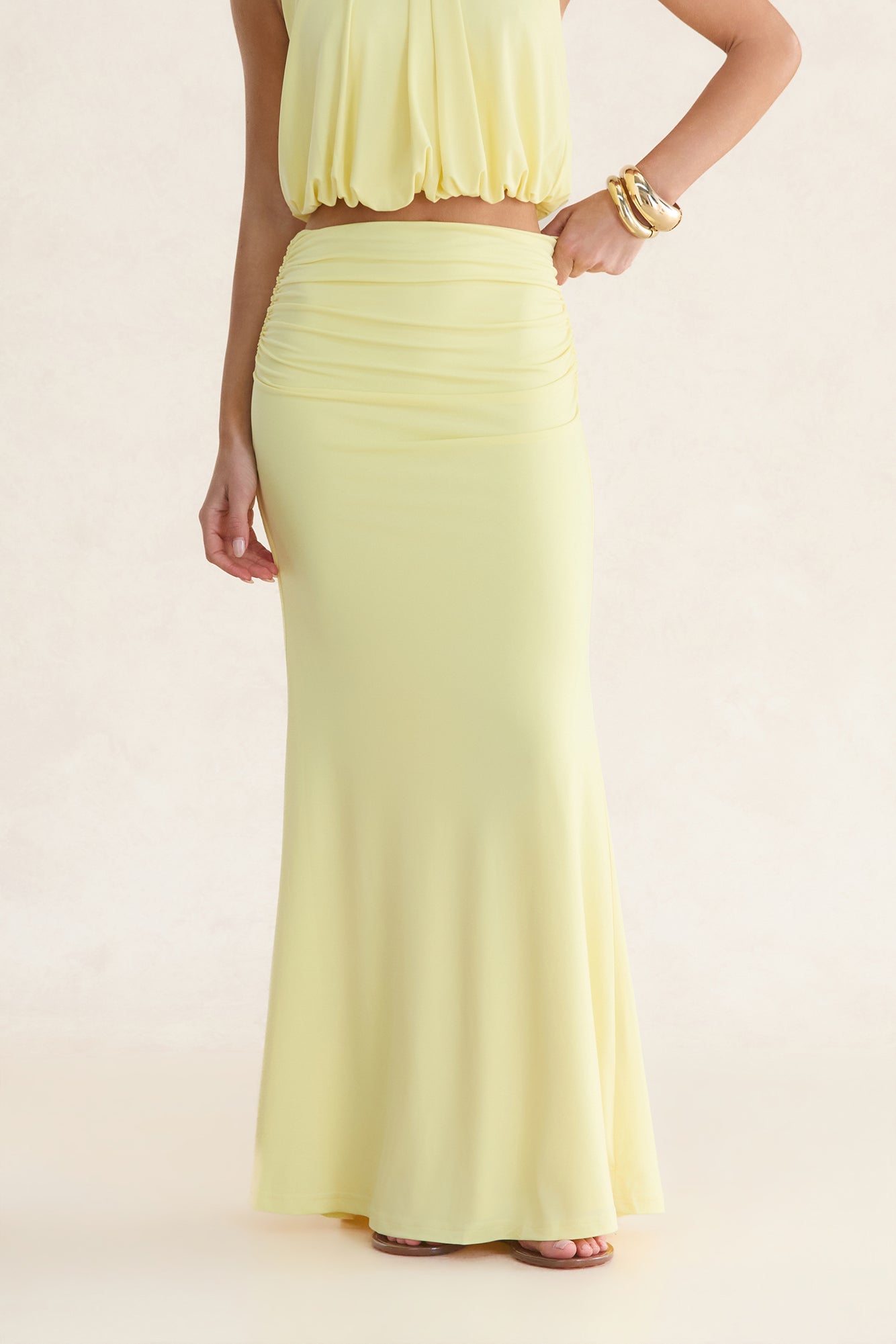 Occasion Ready Maxi Skirt Yellow