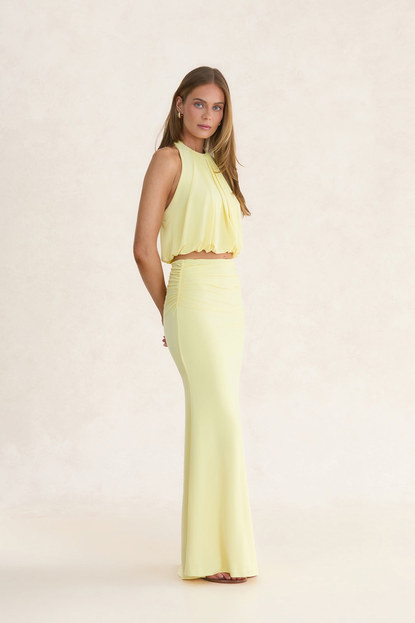 Occasion Ready Maxi Skirt Yellow