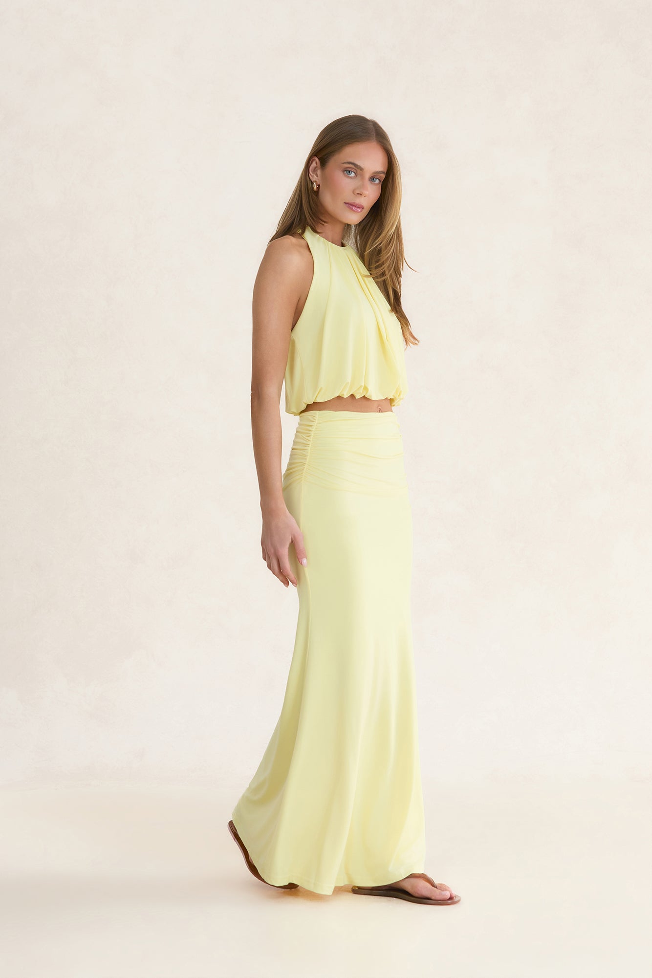 Occasion Ready Maxi Skirt Yellow