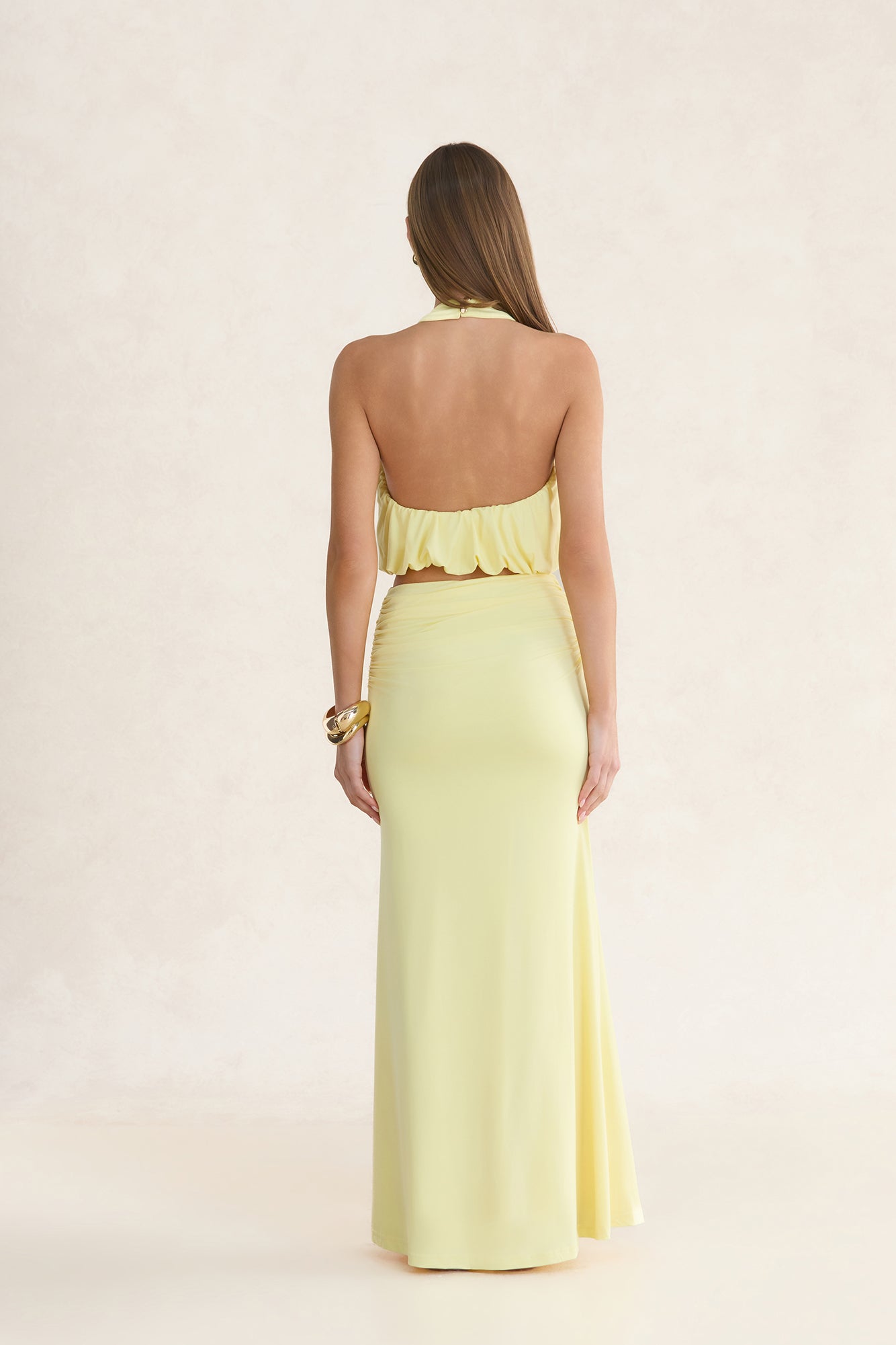 Occasion Ready Halter Top Yellow