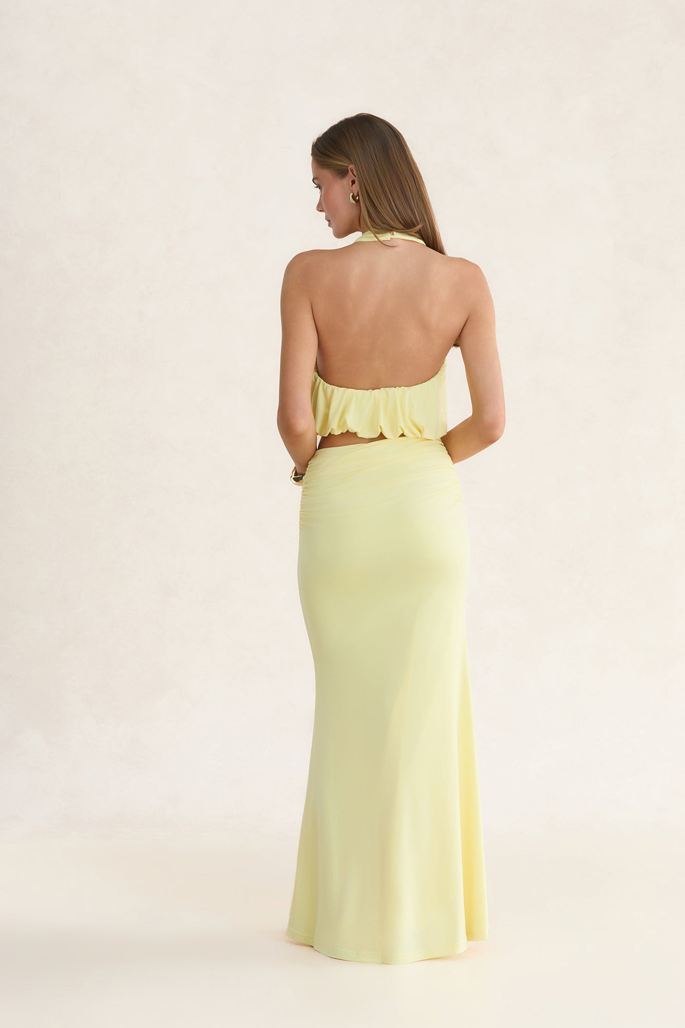 Occasion Ready Halter Top Yellow