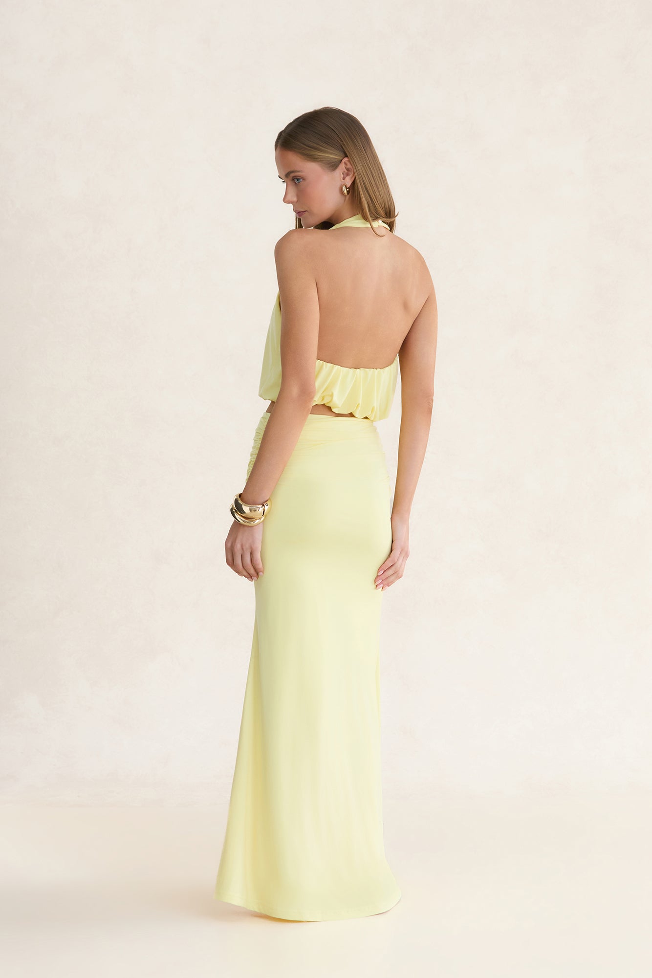 Occasion Ready Maxi Skirt Yellow