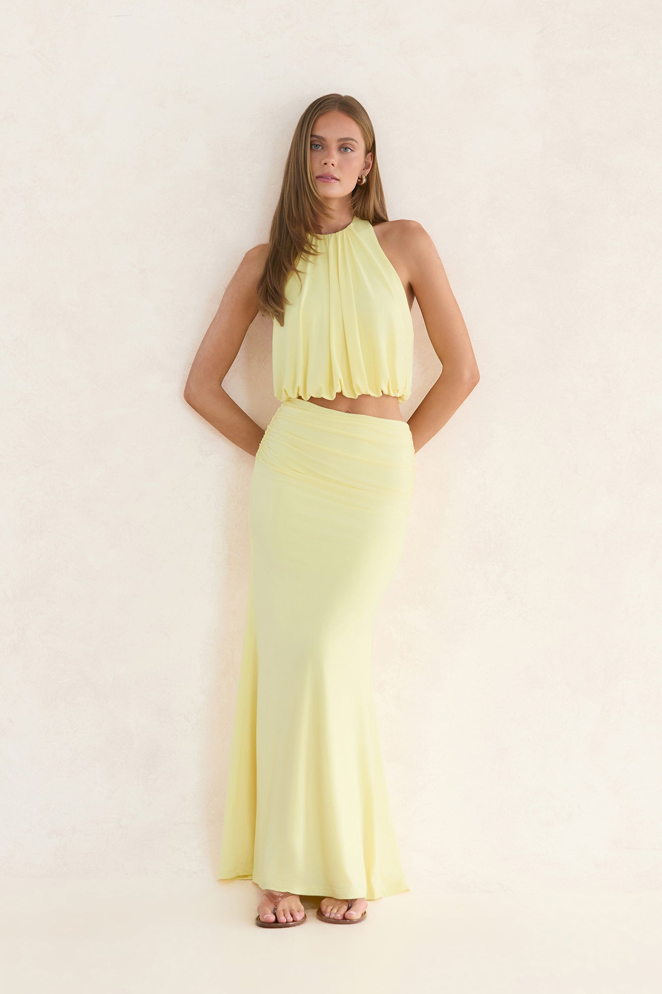 Occasion Ready Maxi Skirt Yellow