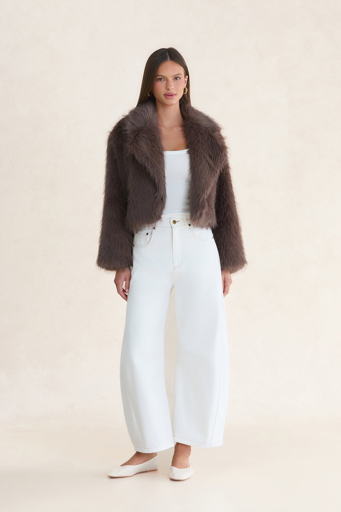 Icy Daze Faux Fur Jacket Brown