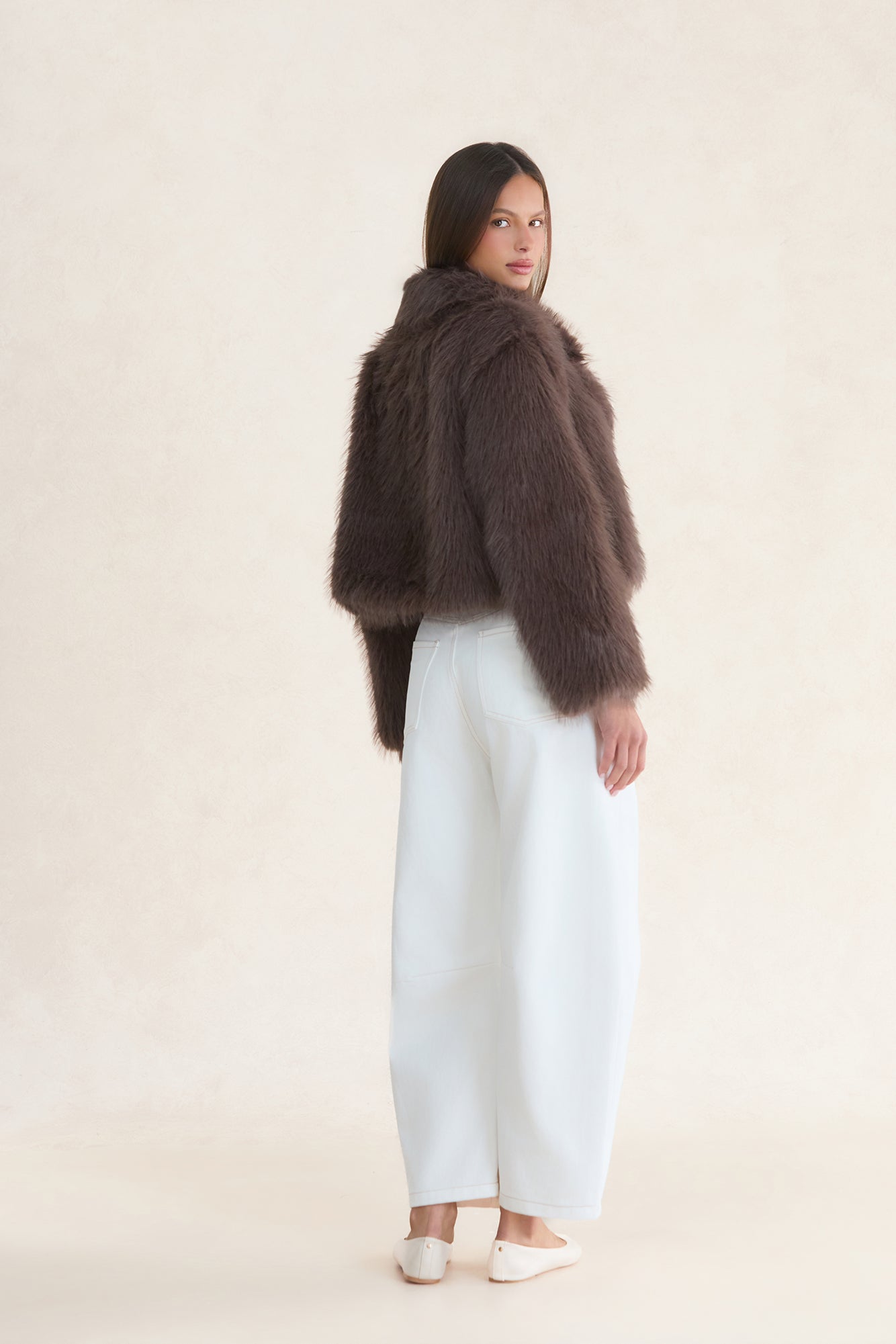 Icy Daze Faux Fur Jacket Brown
