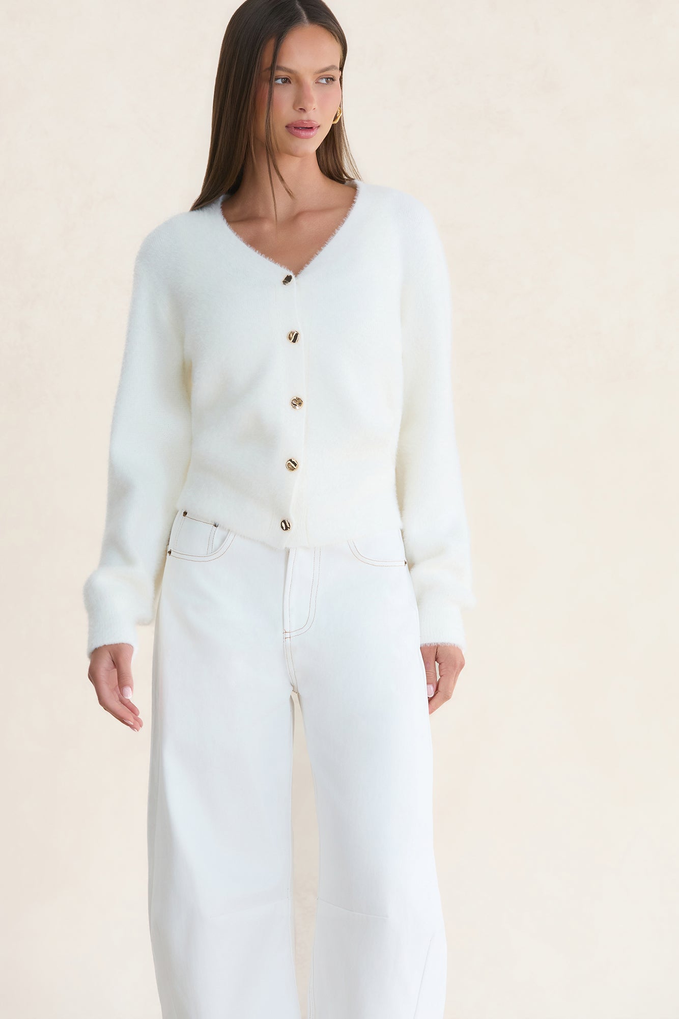Charmed Love Knit Cardigan White