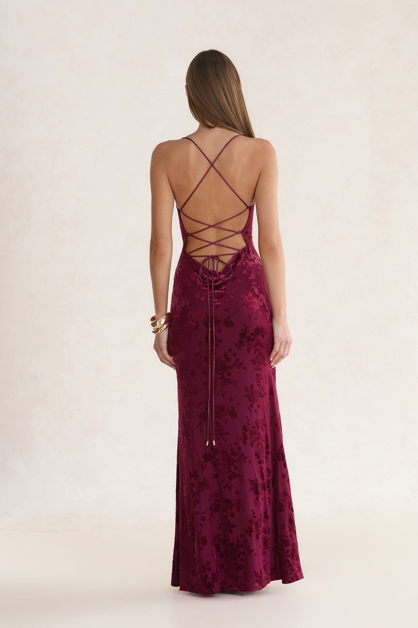 Group Chat Maxi Dress Wine