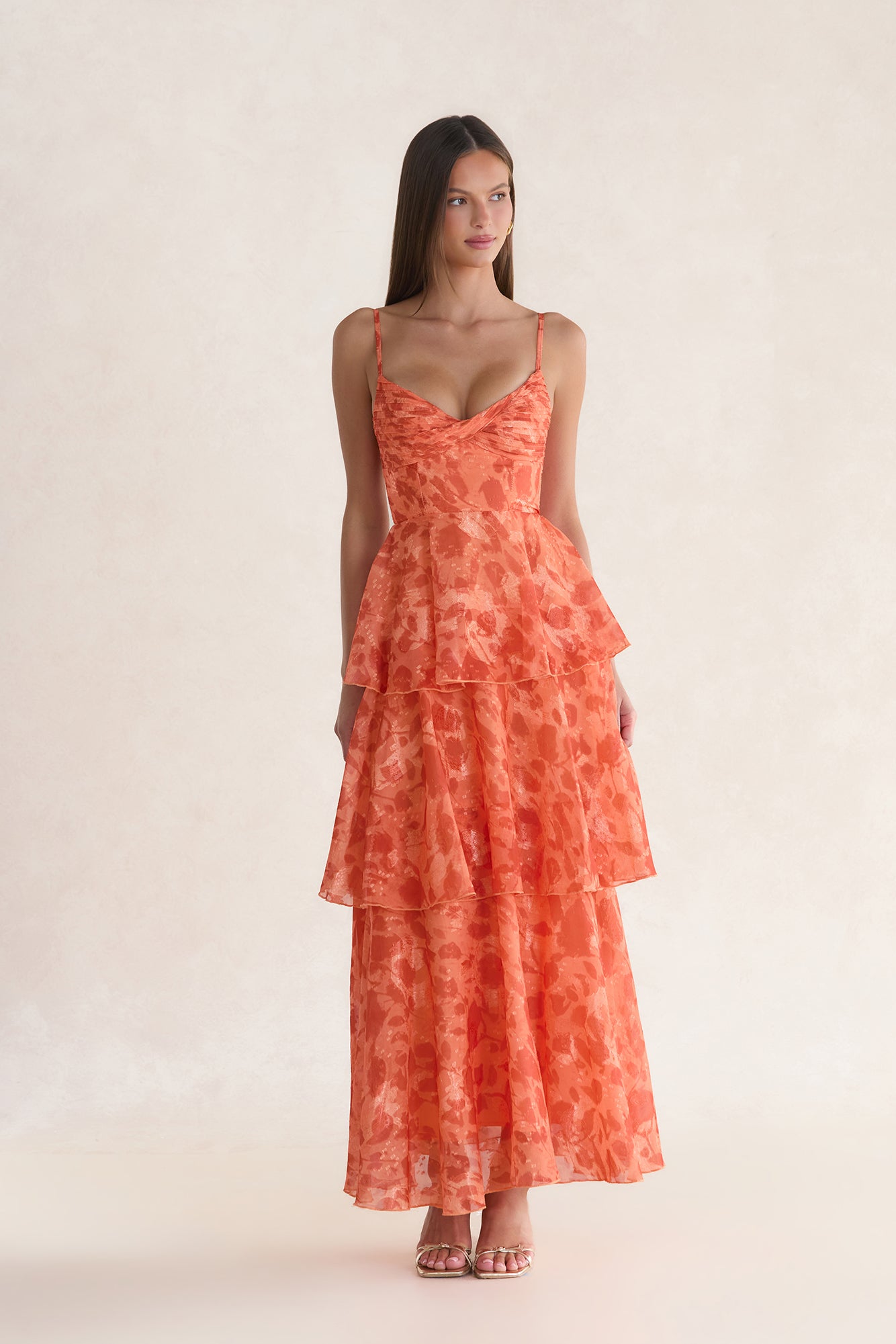 Tuscan Sunrise Maxi Dress Orange