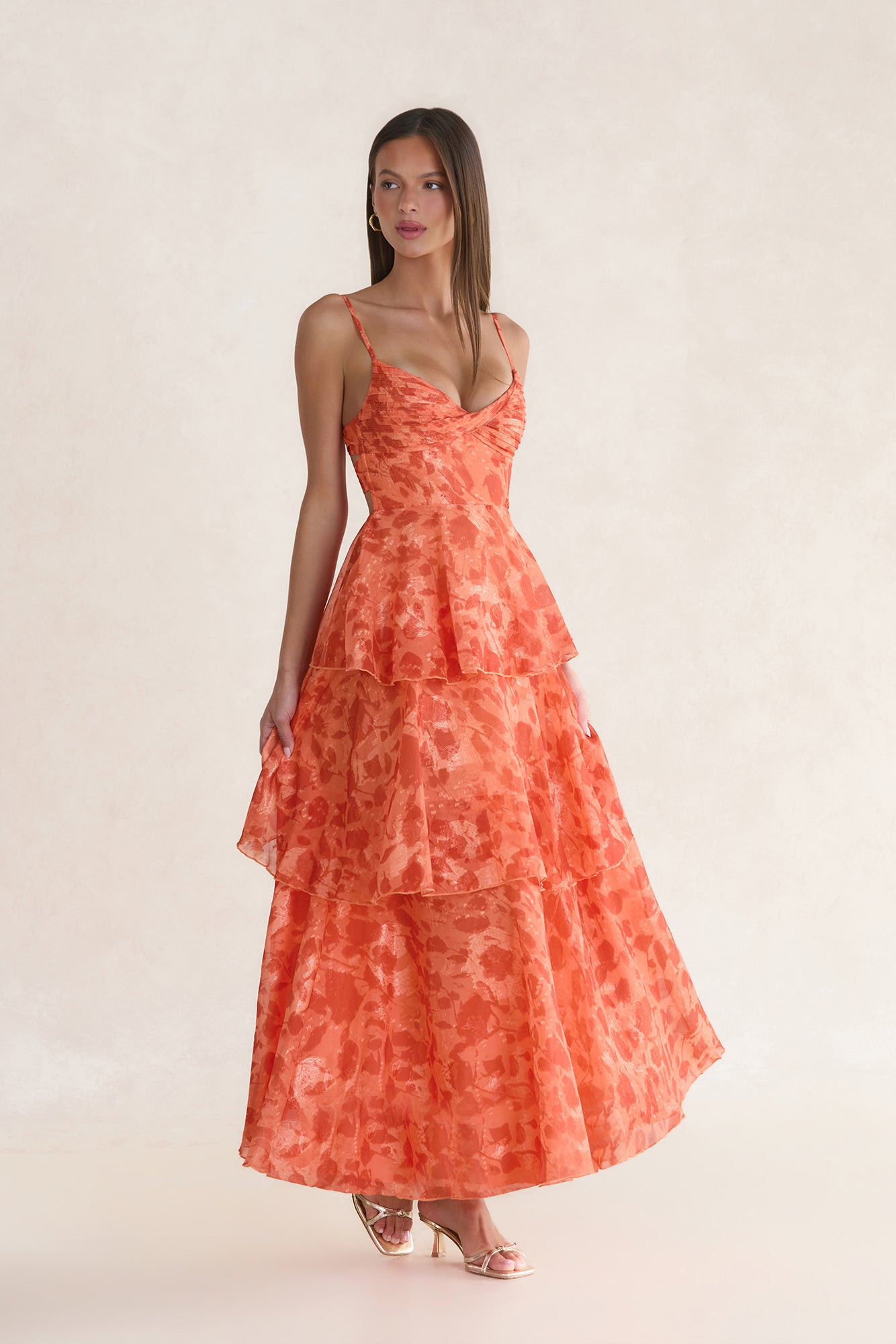 Tuscan Sunrise Maxi Dress Orange