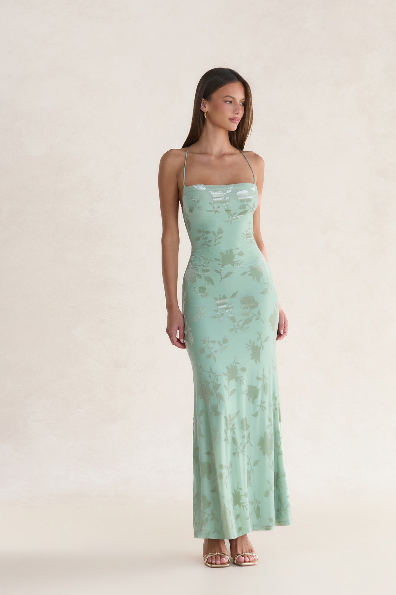 Group Chat Maxi Dress Sage