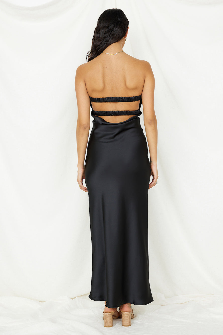Laced With Gold Maxi Dress Black | Fortunate One Laced With Gold Maxi Dress Black | Fortunate One