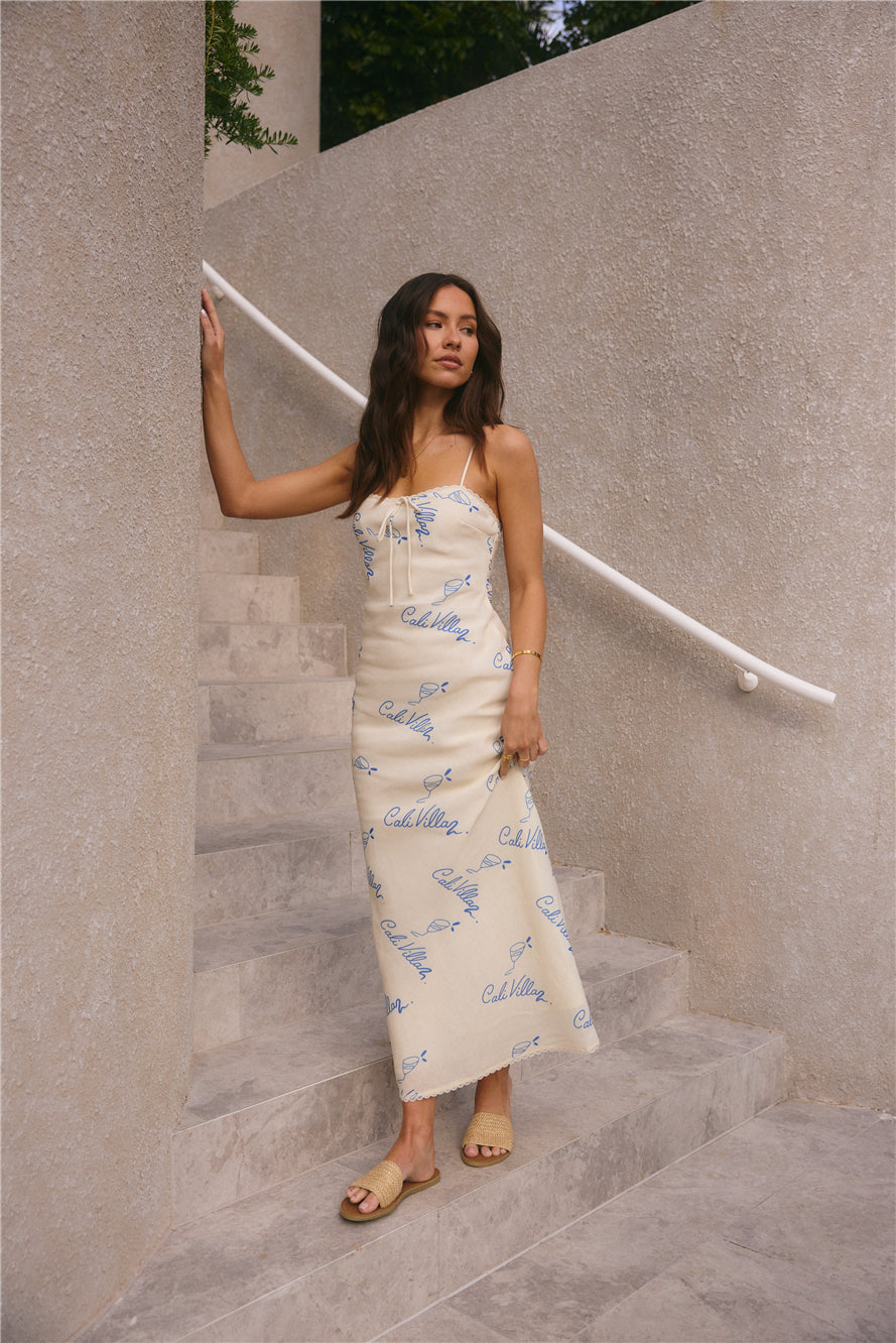 beach club dress Beach Club Maxi Dress Cream