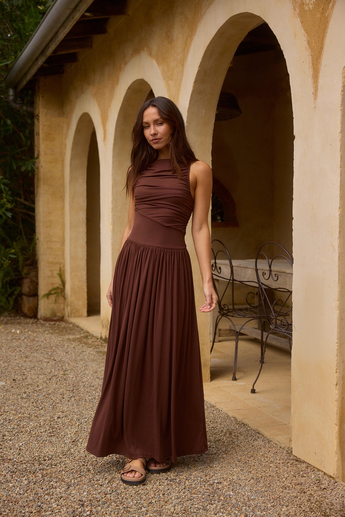 Nalla Maxi Dress Brown Nalla Maxi Dress Brown