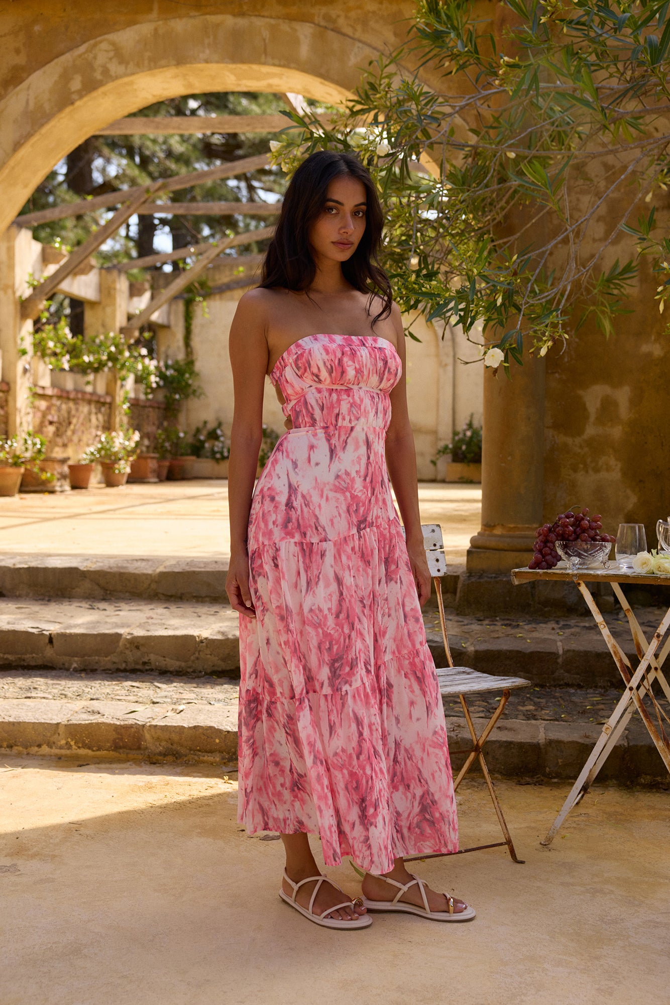 knee length dresses for ladies Austin Convertible Maxi Dress in Hot Pink| Pink Oversized Maxi Dress | Pink  Bridesmaid Dress main image 0