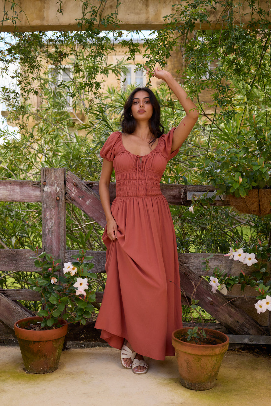 Dusk and Dawn Maxi Dress Brown | Fortunate One Dusk and Dawn Maxi Dress Brown | Fortunate One