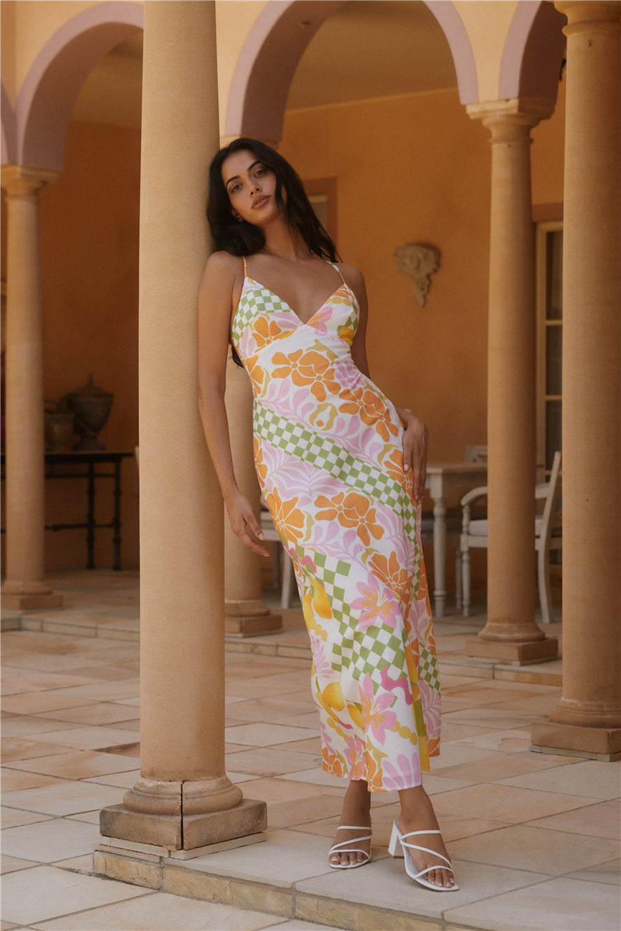 Retro Bloom Maxi Dress Green | Fortunate One Retro Bloom Maxi Dress Green | Fortunate One