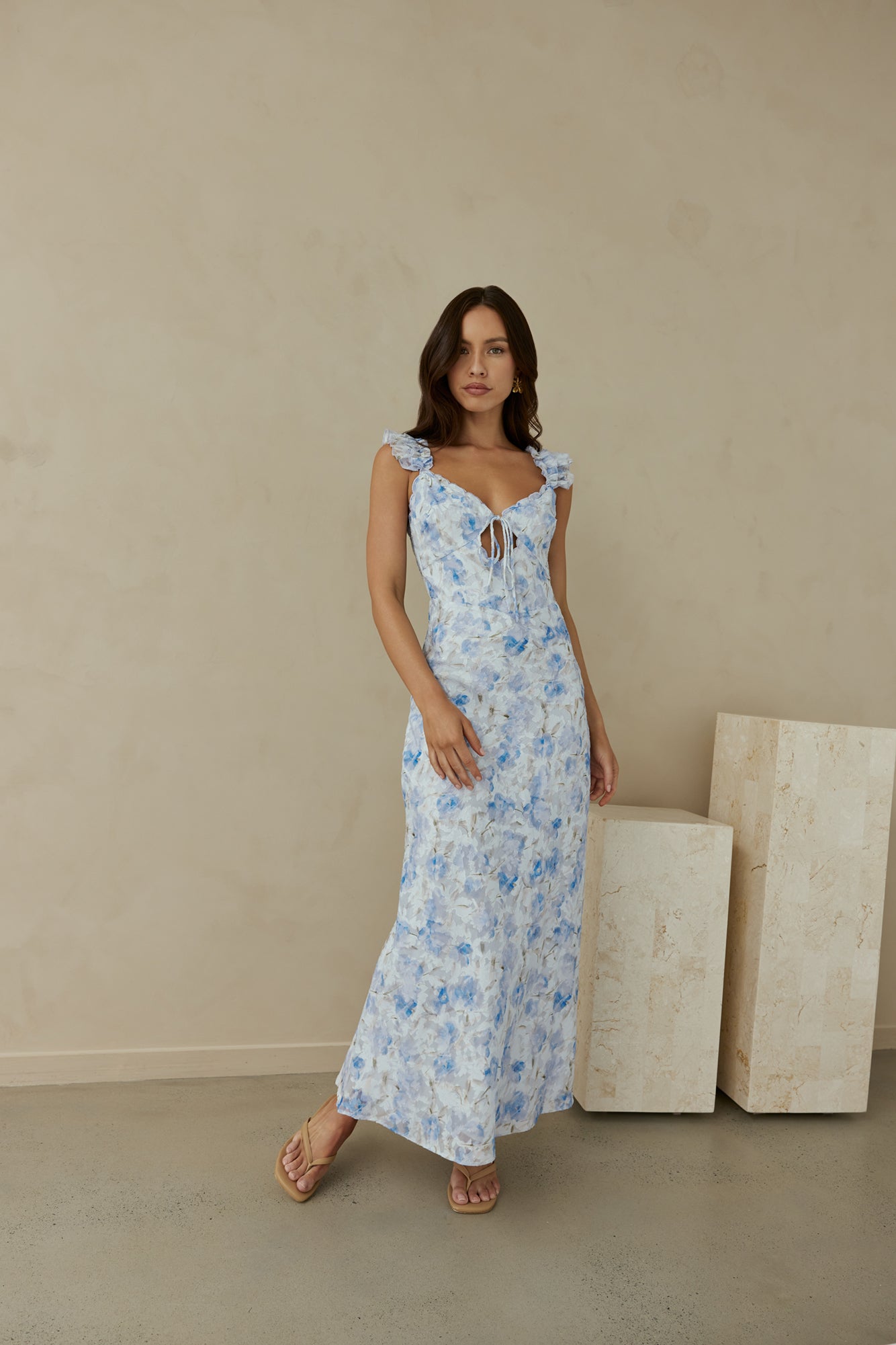 reverie midi dress Rose Petal Reverie Midi Dress Blue Size XL