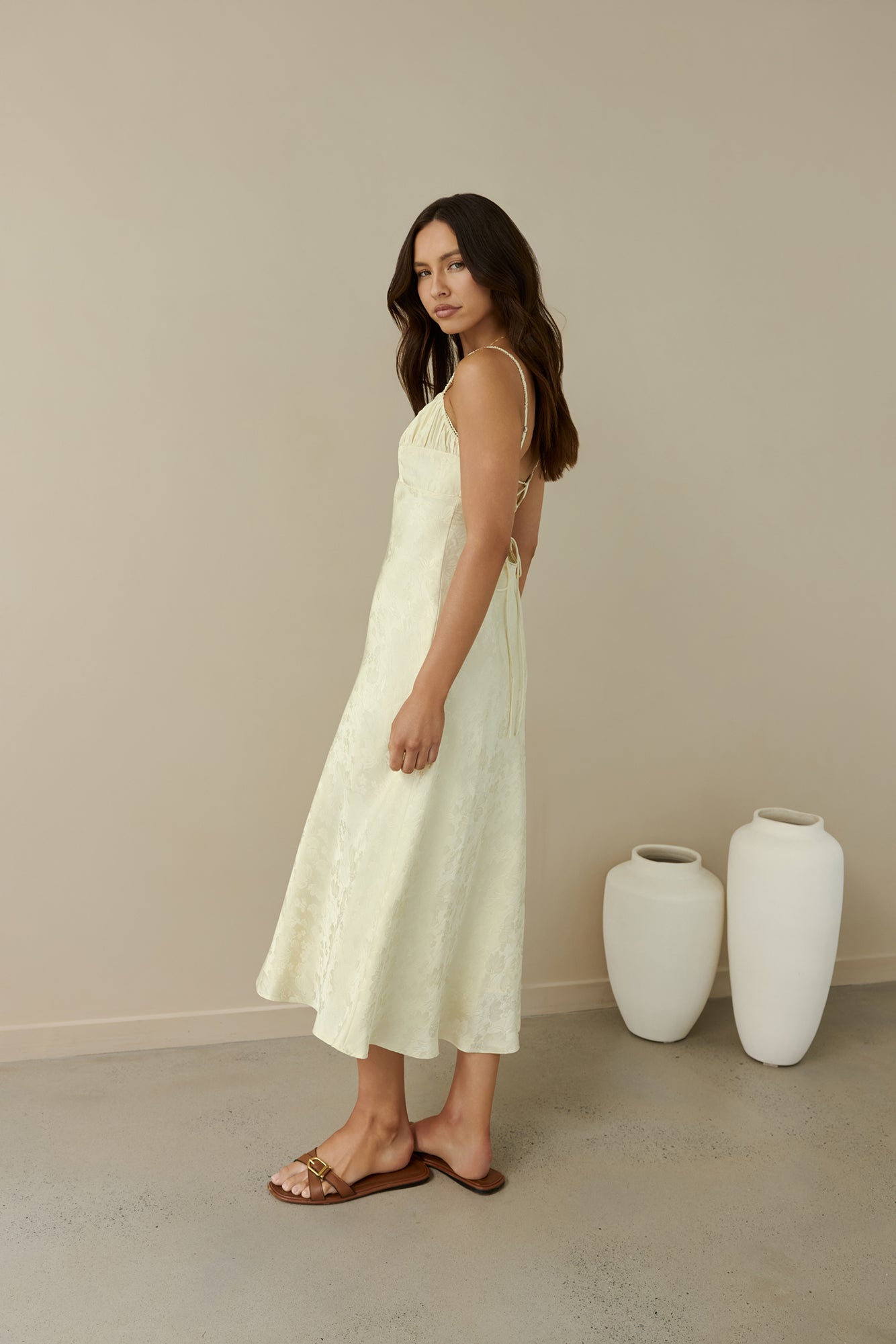 jacquard satin midi dress Merveille High Neck Jacquard Satin Midi Cocktail Dress