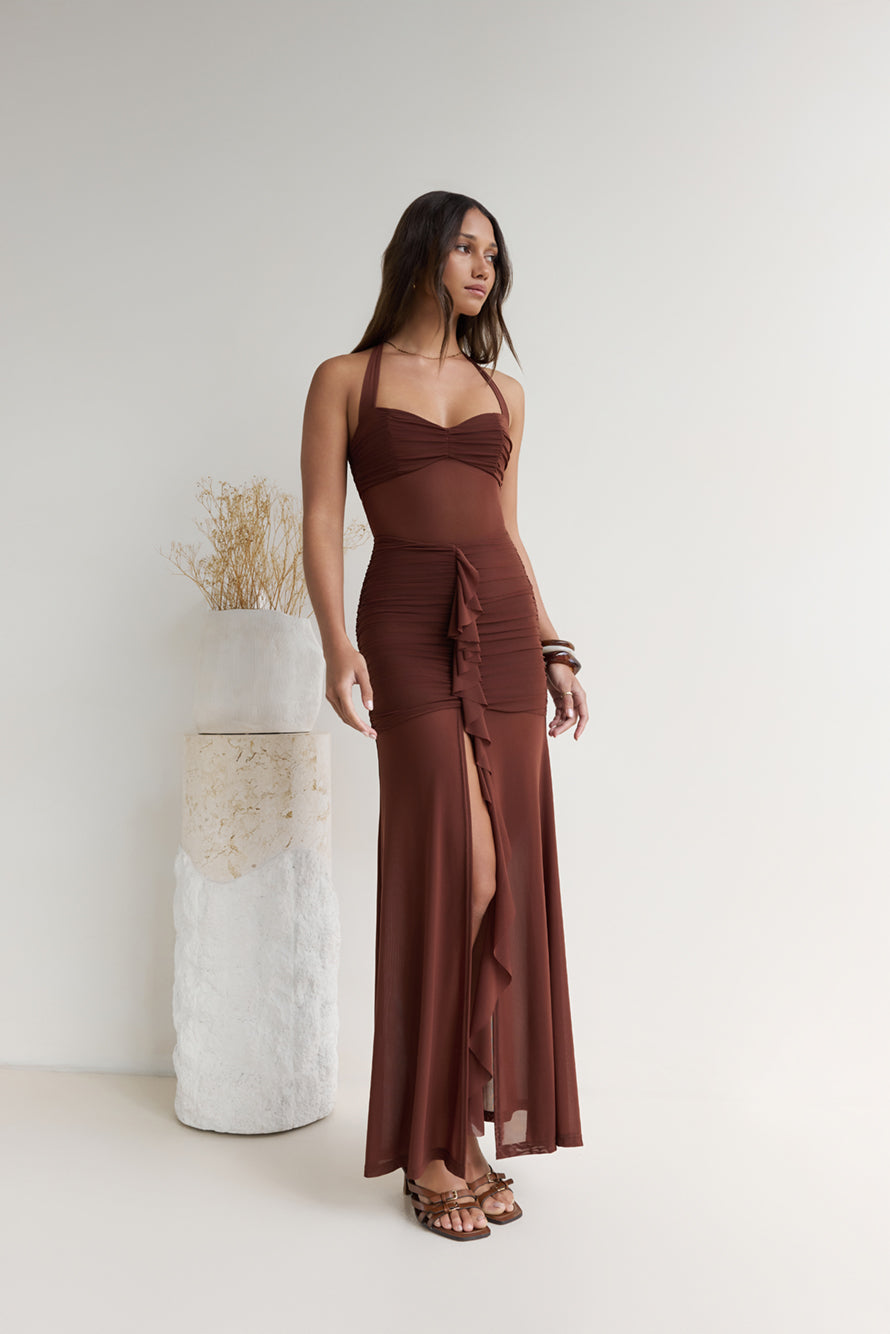 Tallula Maxi Dress Espresso | Fortunate One Tallula Maxi Dress Espresso | Fortunate One