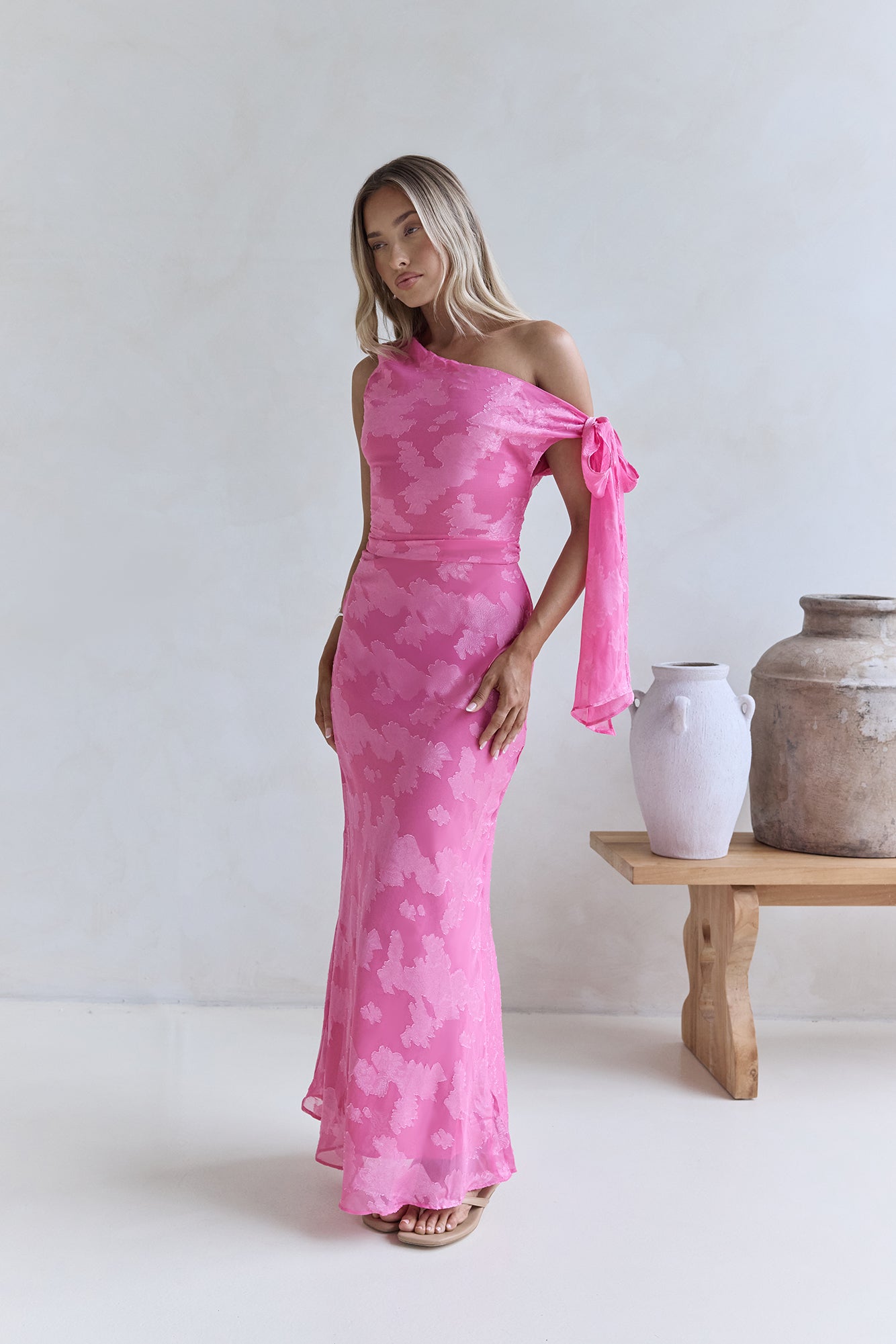In My Heart Off Shoulder Maxi Dress Pink | Fortunate One In My Heart Off Shoulder Maxi Dress Pink | Fortunate One