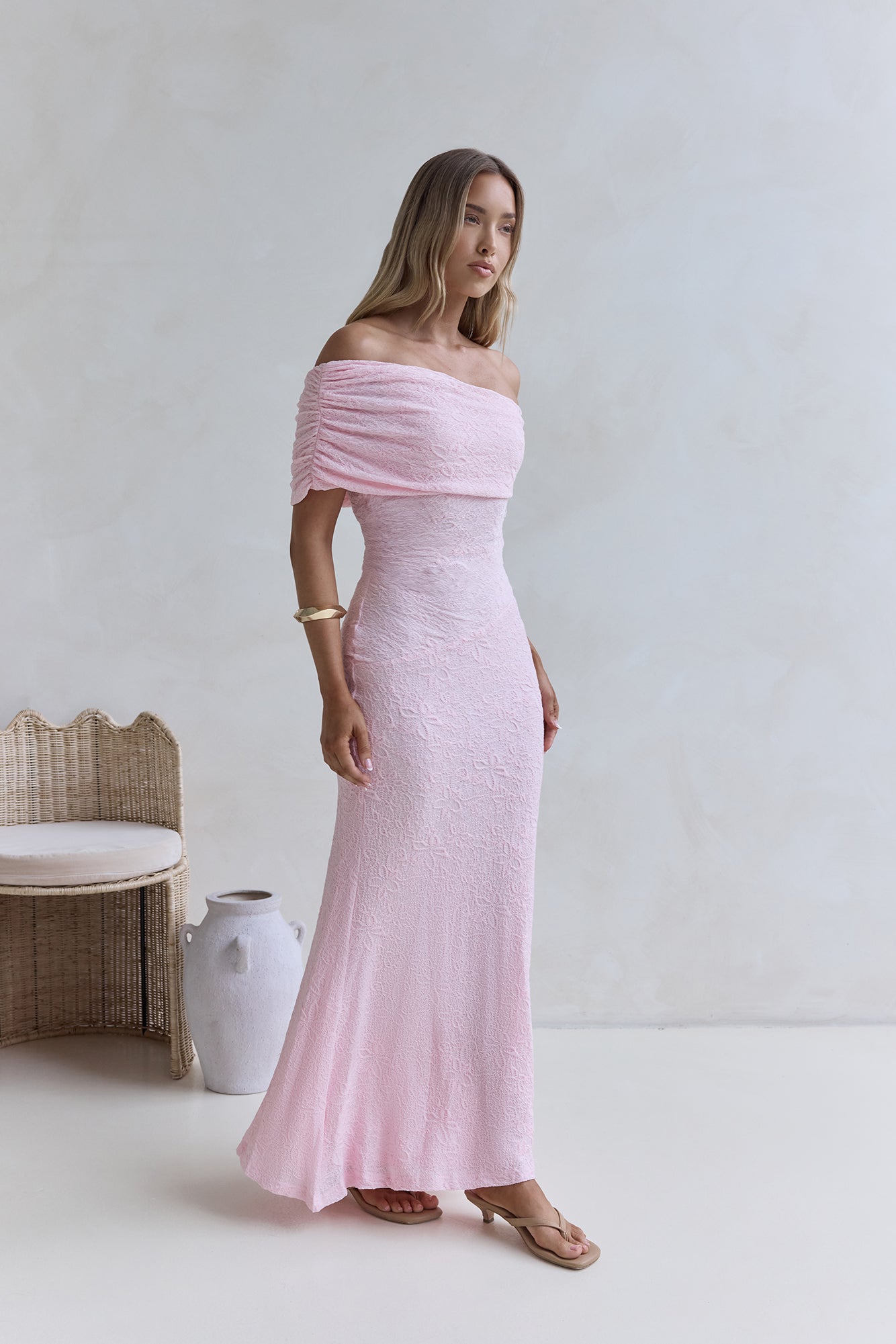 Sea And Selfies Off Shoulder Maxi Dress Pink | Fortunate One Sea And Selfies Off Shoulder Maxi Dress Pink | Fortunate One