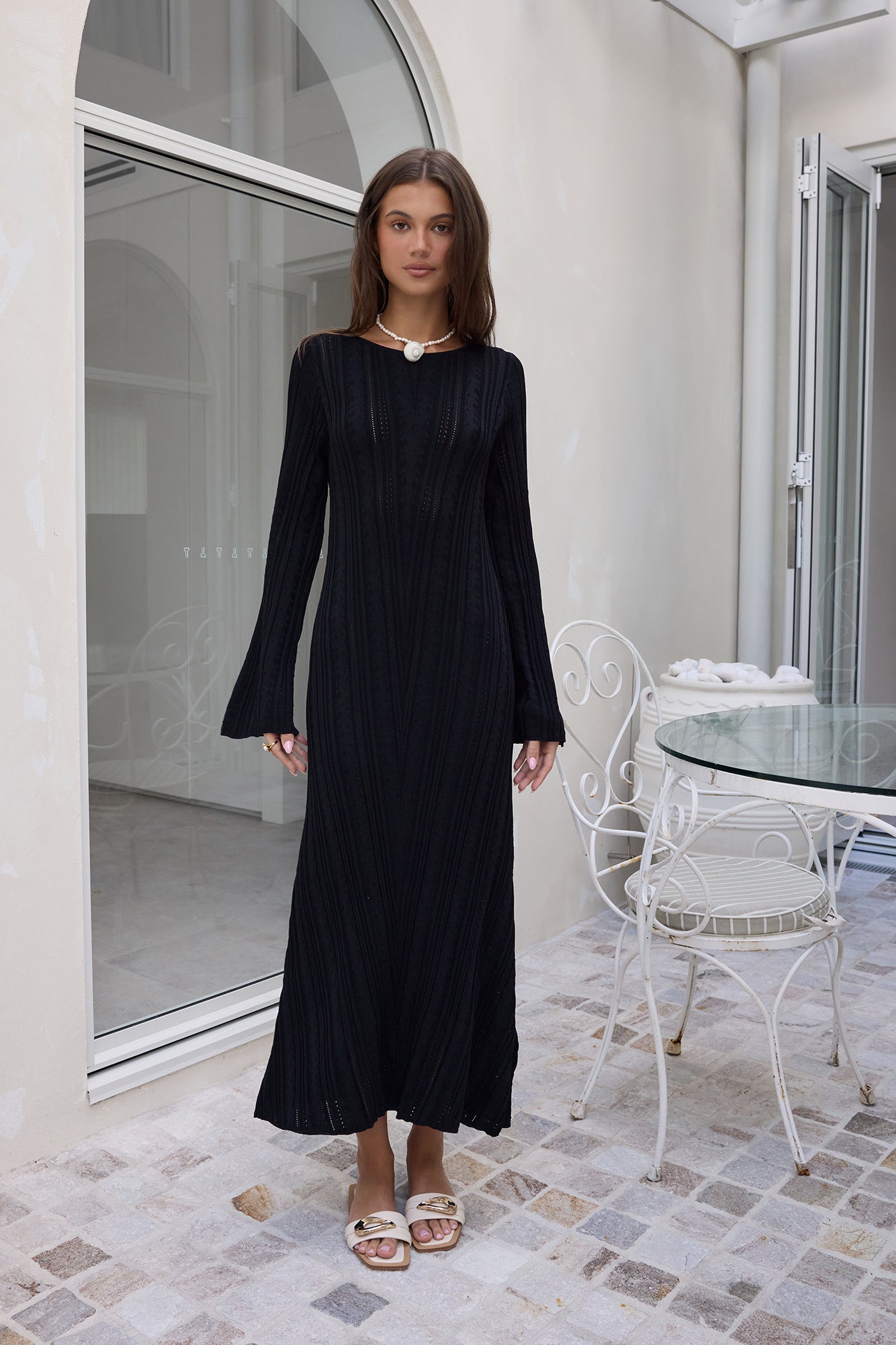 Love On Holidays Long Sleeve Maxi Dress Black Size Xs from Hello Molly
