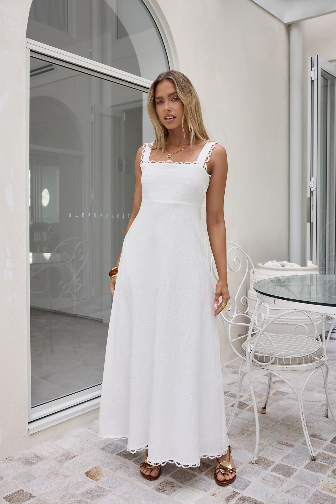 Dreamy Hearts Maxi Dress White Size XL Dreamy Hearts Maxi Dress White Size XL