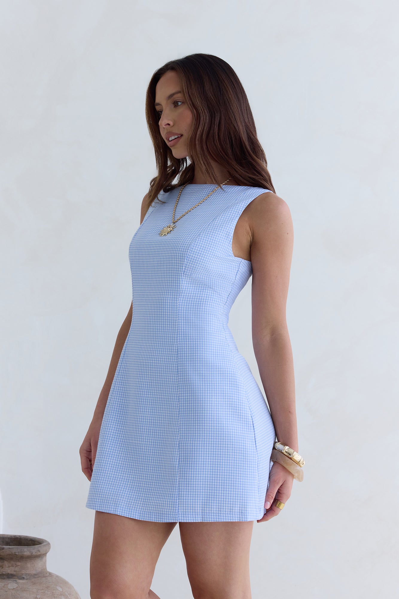 Dreamy Skies Gingham Mini Dress Blue | Fortunate One Dreamy Skies Gingham Mini Dress Blue | Fortunate One