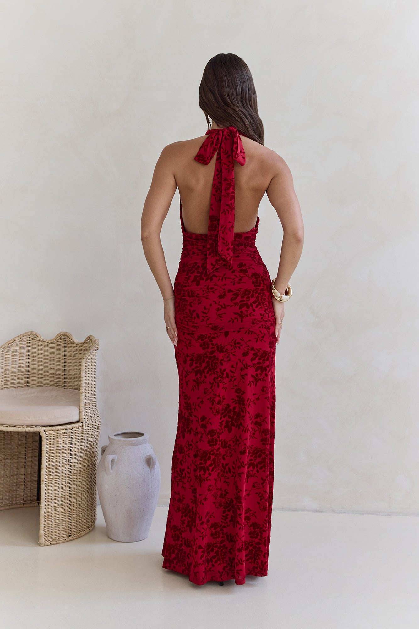 Dewy Whisper Halter Maxi Dress Wine | Fortunate One Dewy Whisper Halter Maxi Dress Wine | Fortunate One