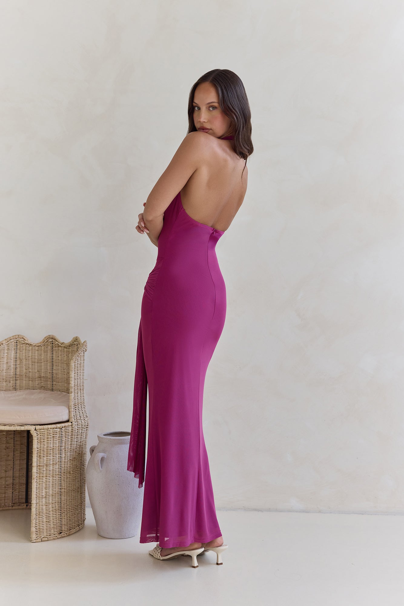 plum mesh dress ASOS Design - Maxi Dress - Women - Polyester/Spandex - 6 US