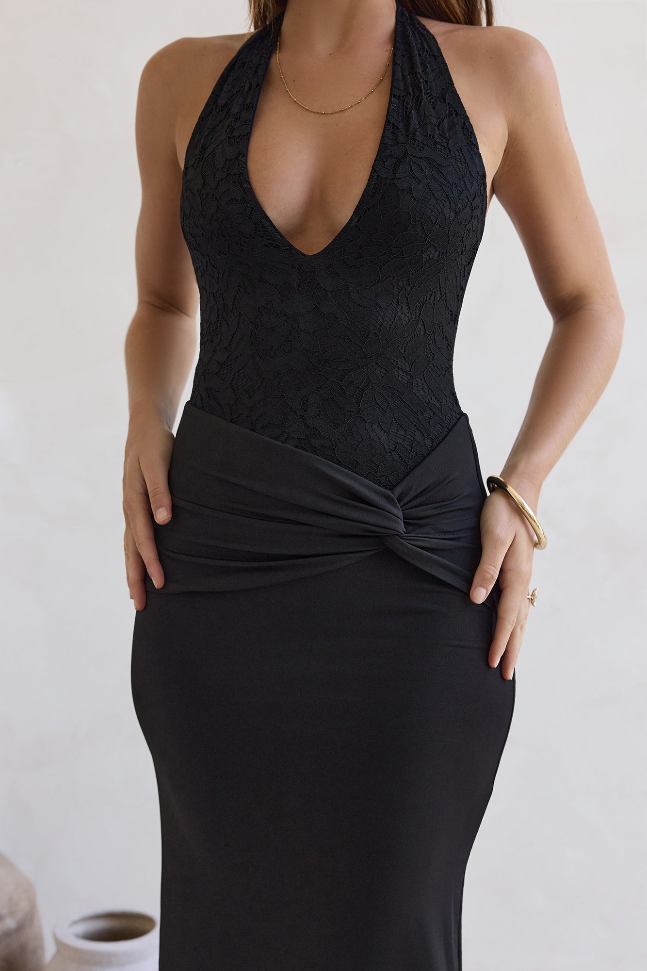 Live And Love Lace Halter Maxi Dress Black | Fortunate One Live And Love Lace Halter Maxi Dress Black | Fortunate One