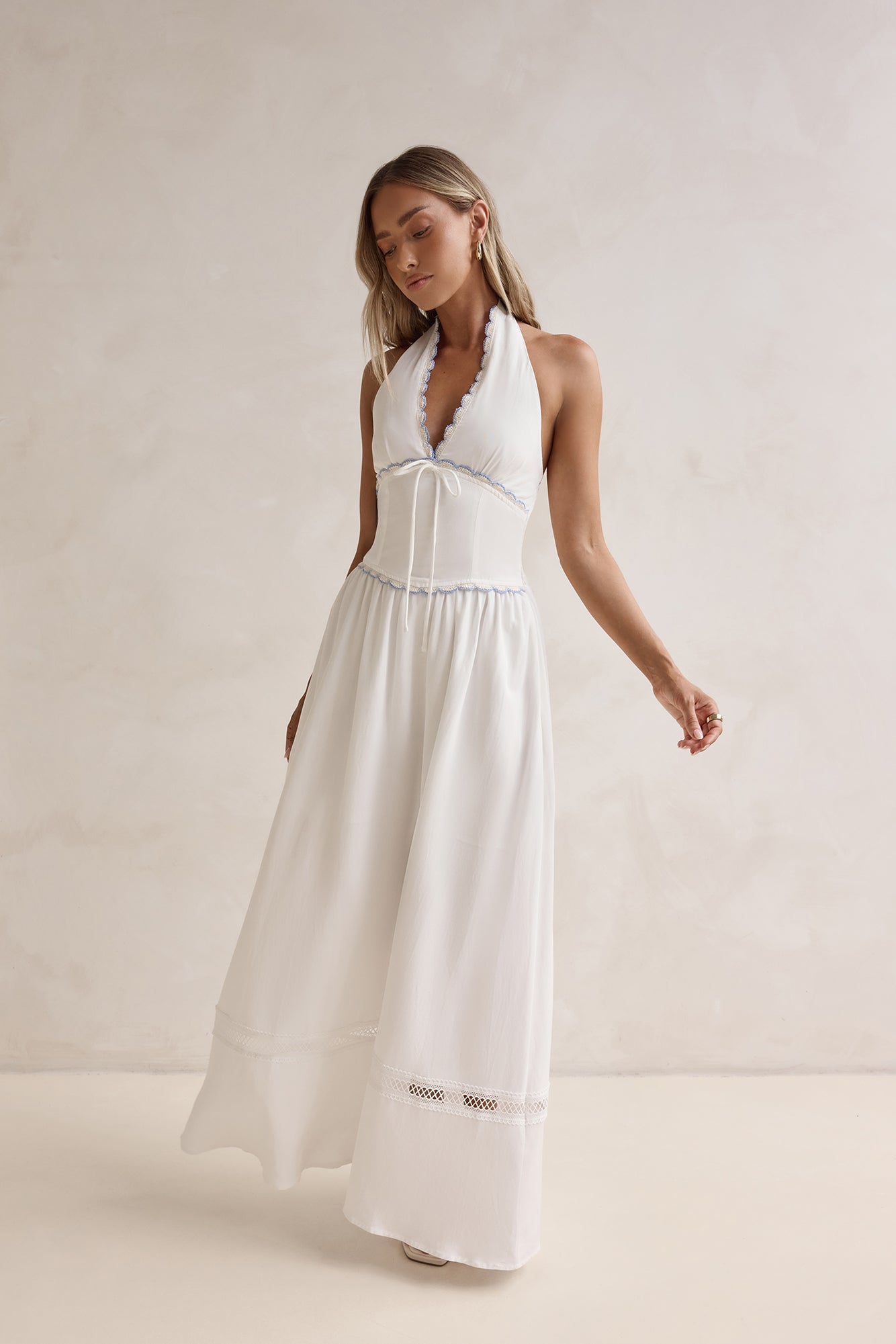 Days Of Dreaming Halter Maxi Dress White Days Of Dreaming Halter Maxi Dress White