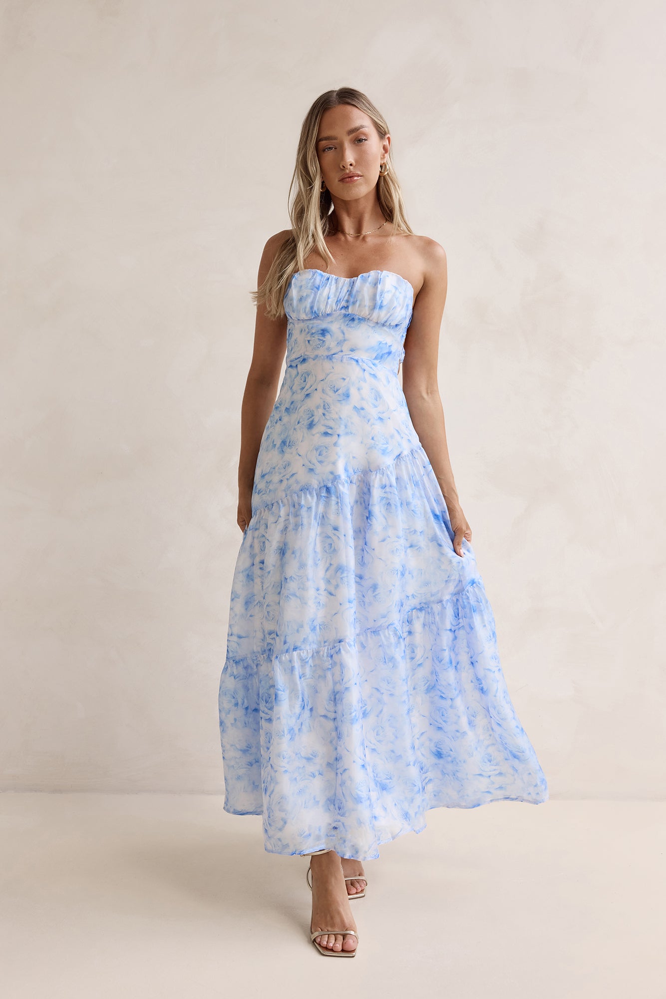 Ocean Blue Strapless Maxi Dress Blue Size XS Ocean Blue Strapless Maxi Dress Blue Size XS