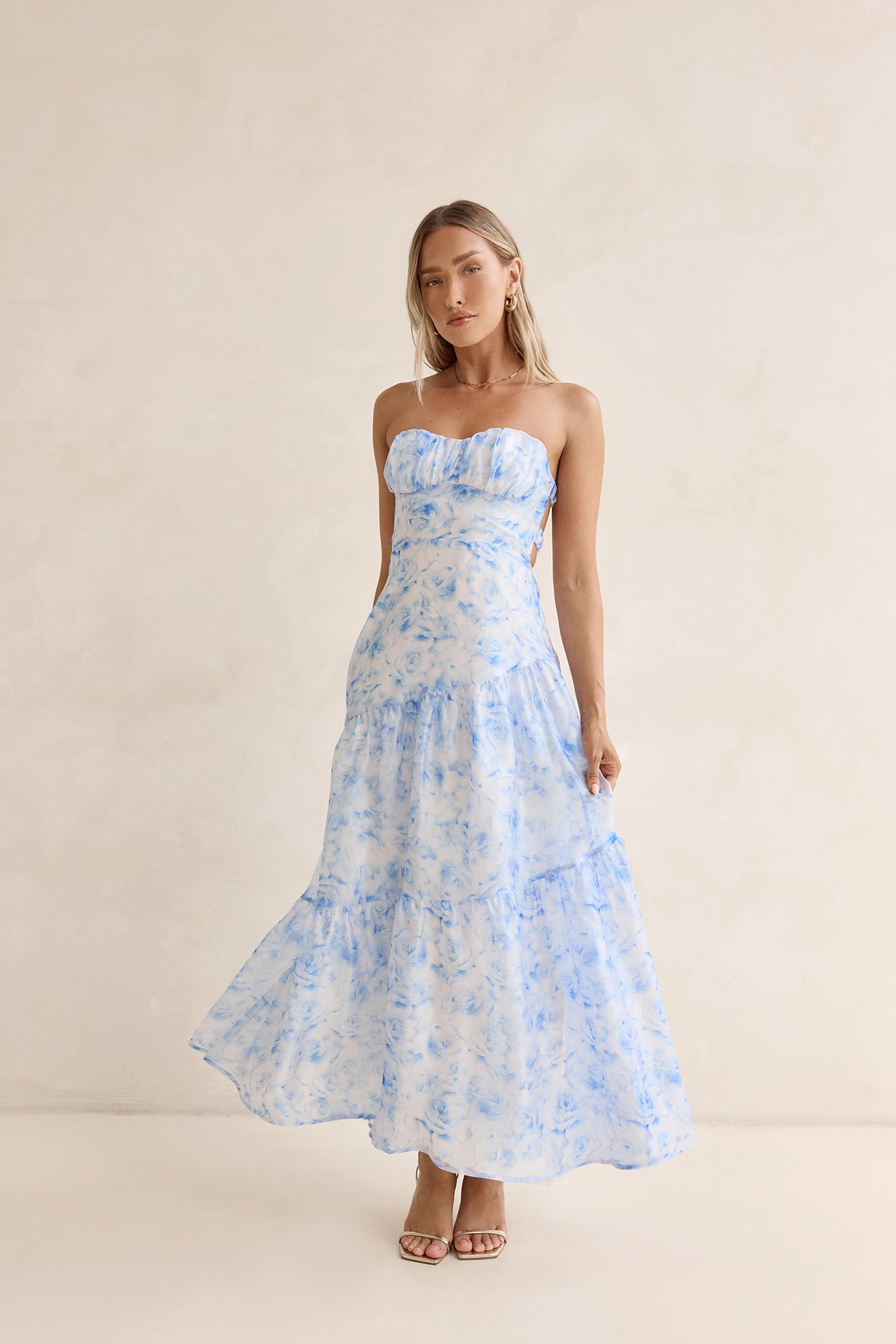 Ocean Blue Strapless Maxi Dress Blue | Fortunate One Ocean Blue Strapless Maxi Dress Blue | Fortunate One