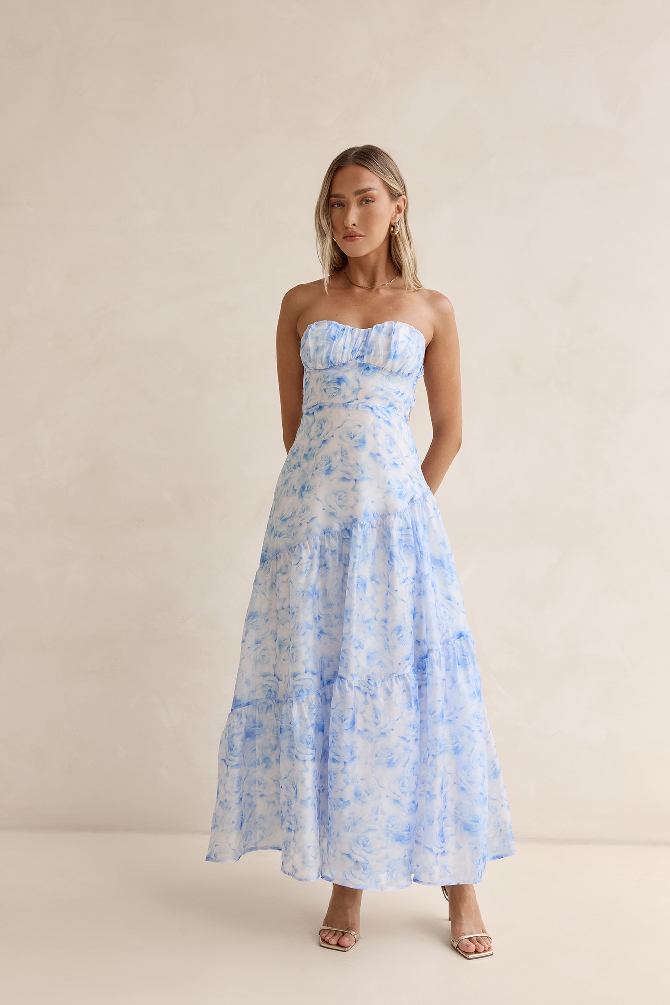 Ocean Blue Strapless Maxi Dress Blue Size XS Ocean Blue Strapless Maxi Dress Blue Size XS