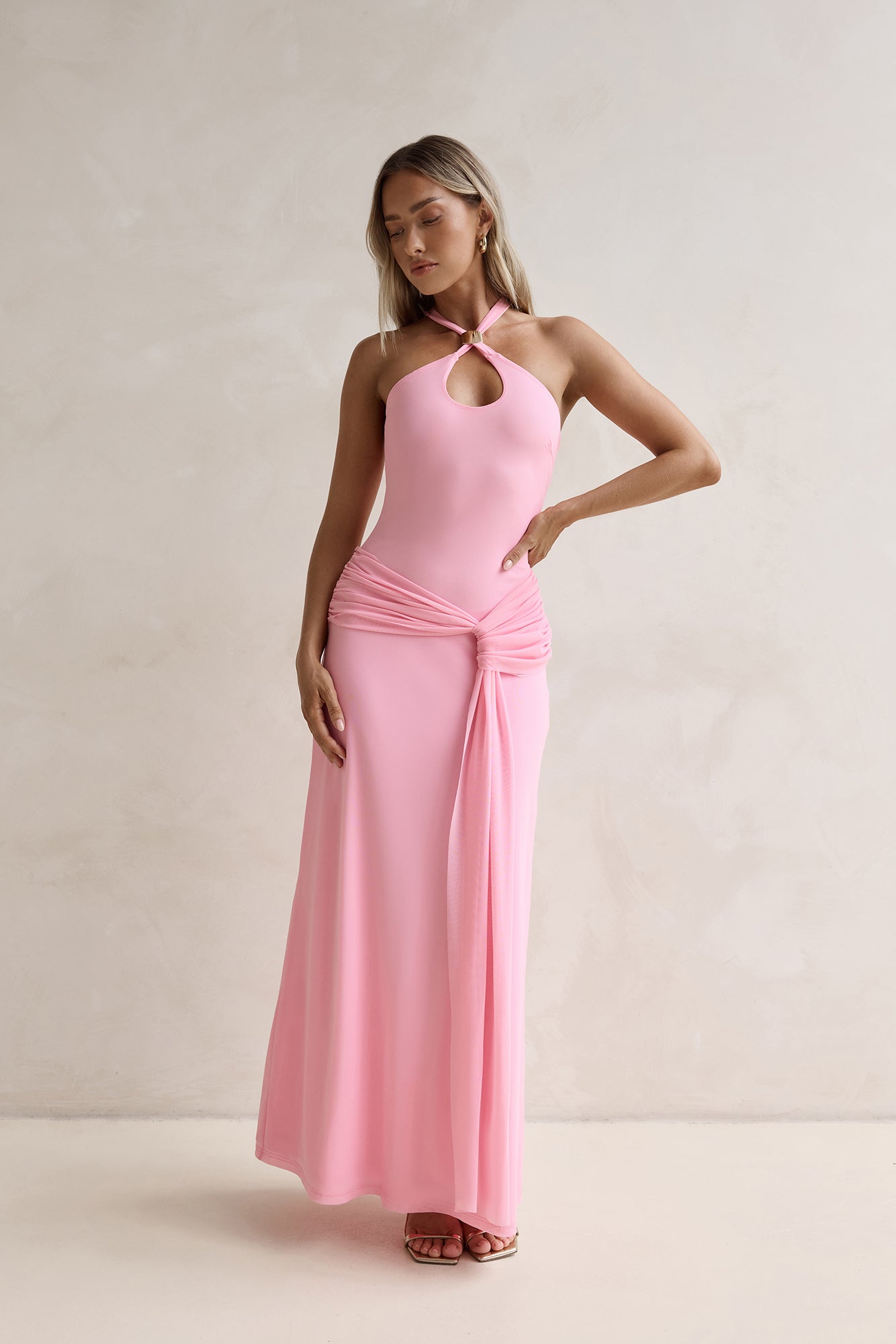 Lost In Dreams Mesh Maxi Dress Pink Size S Lost In Dreams Mesh Maxi Dress Pink Size S