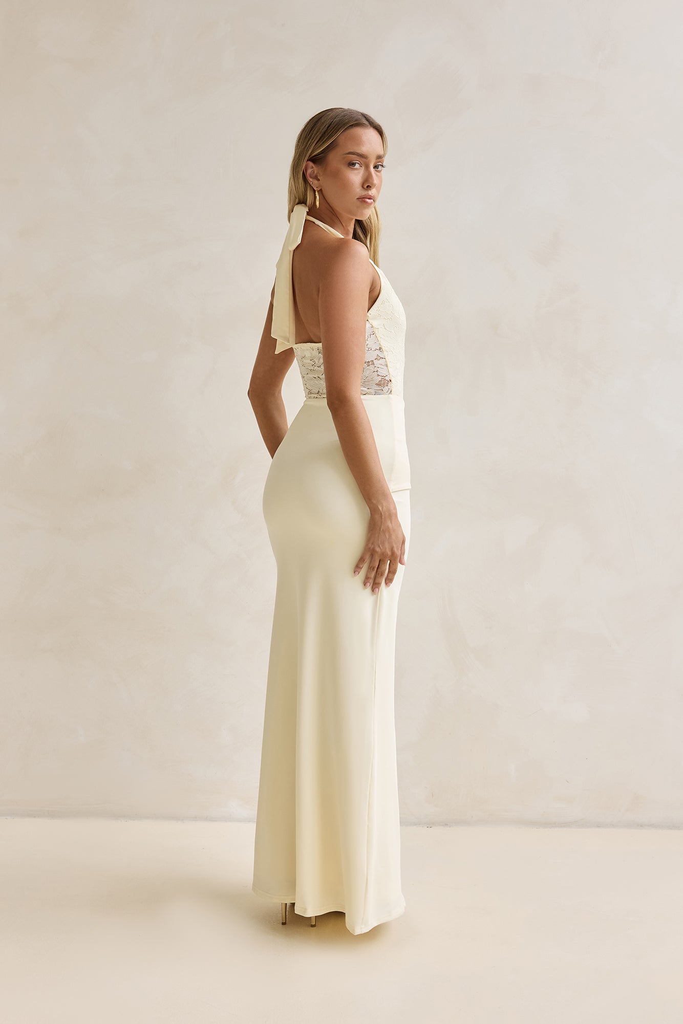 Seaside Glow Halter Maxi Dress Yellow | Fortunate One Seaside Glow Halter Maxi Dress Yellow | Fortunate One