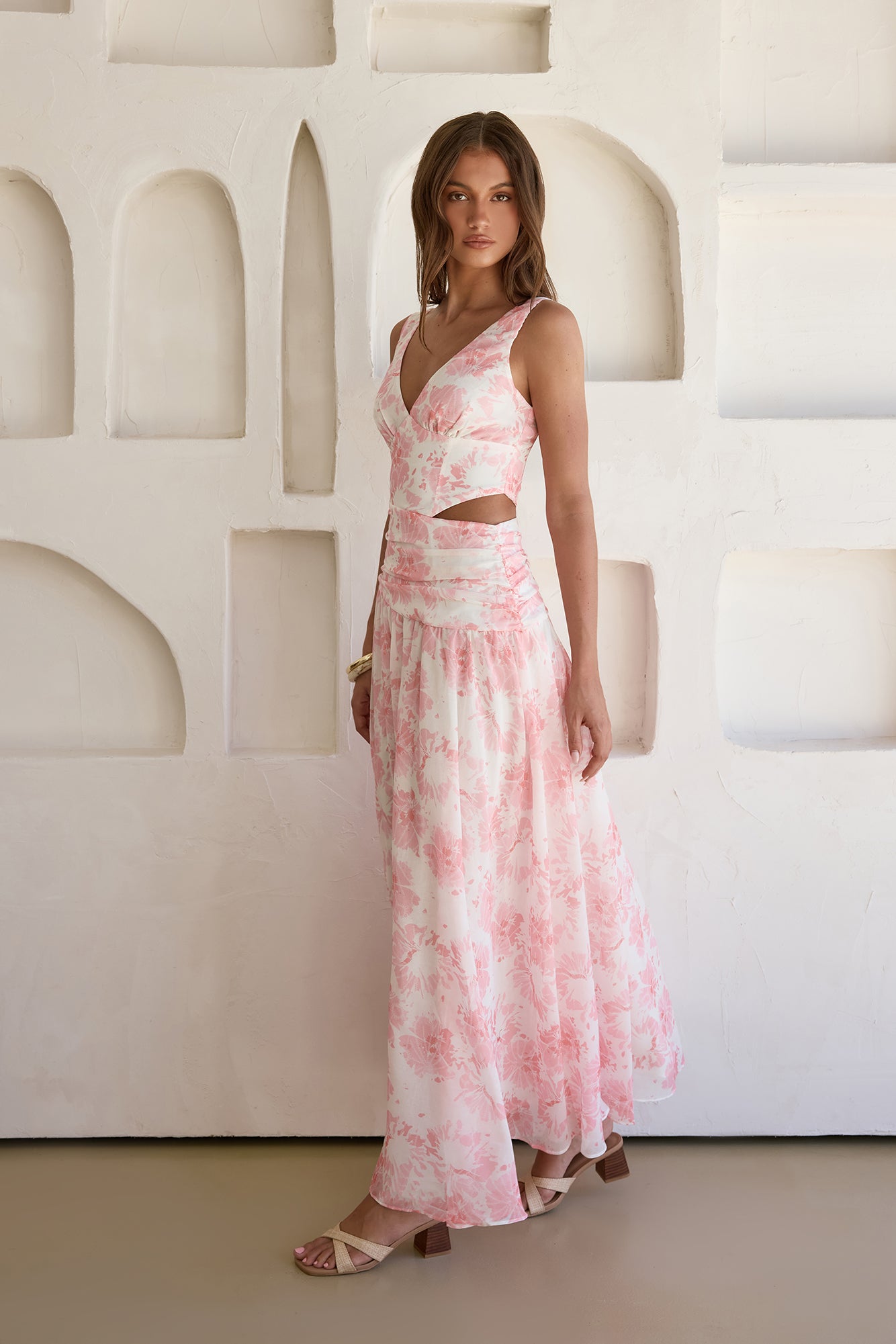 two worlds one heart maxi dress rose gold In Your Heart Maxi Dress Pink Size S