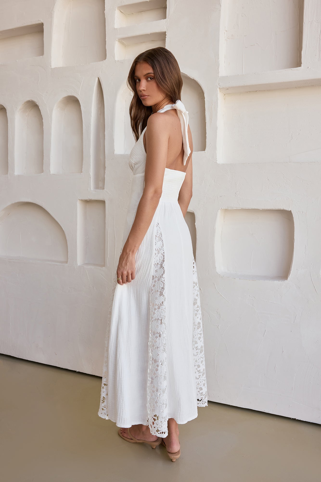 white maxi dress for women Modest FEHRNVI Lightweight and airy woven chiffon creates a princess Rip Curl Premium Surf Maxi