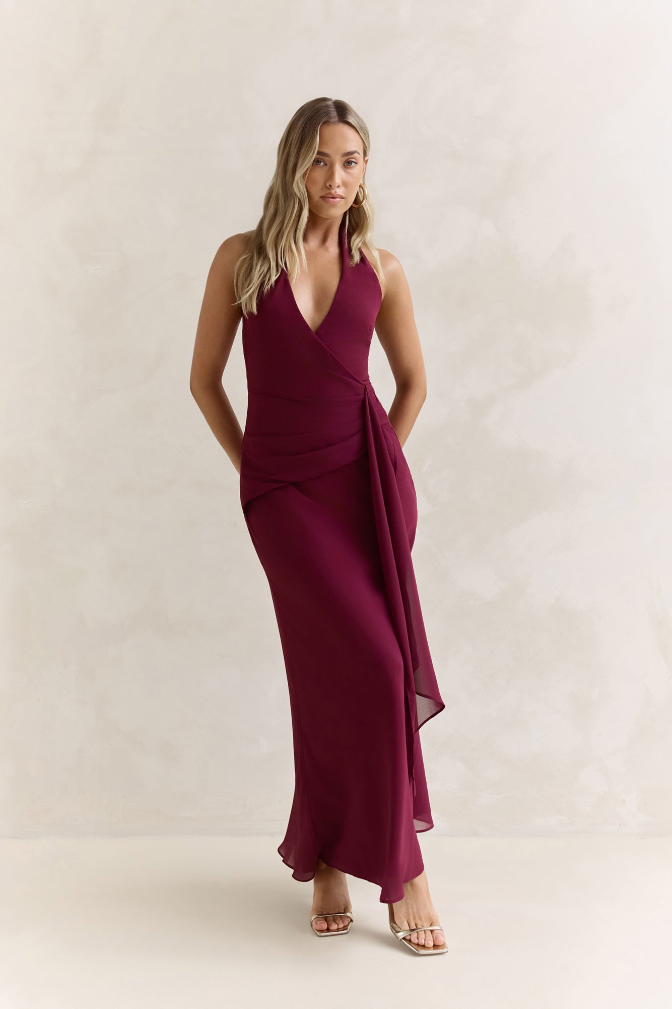 fireproof halter maxi dress plum Plum Fireproof Halter Maxi Dress Princess Polly