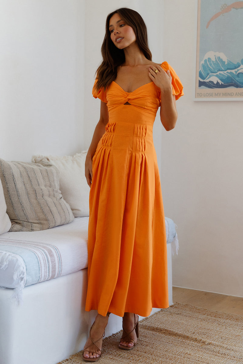 Feeling Tanned Maxi Dress Orange Fortunate One — free download