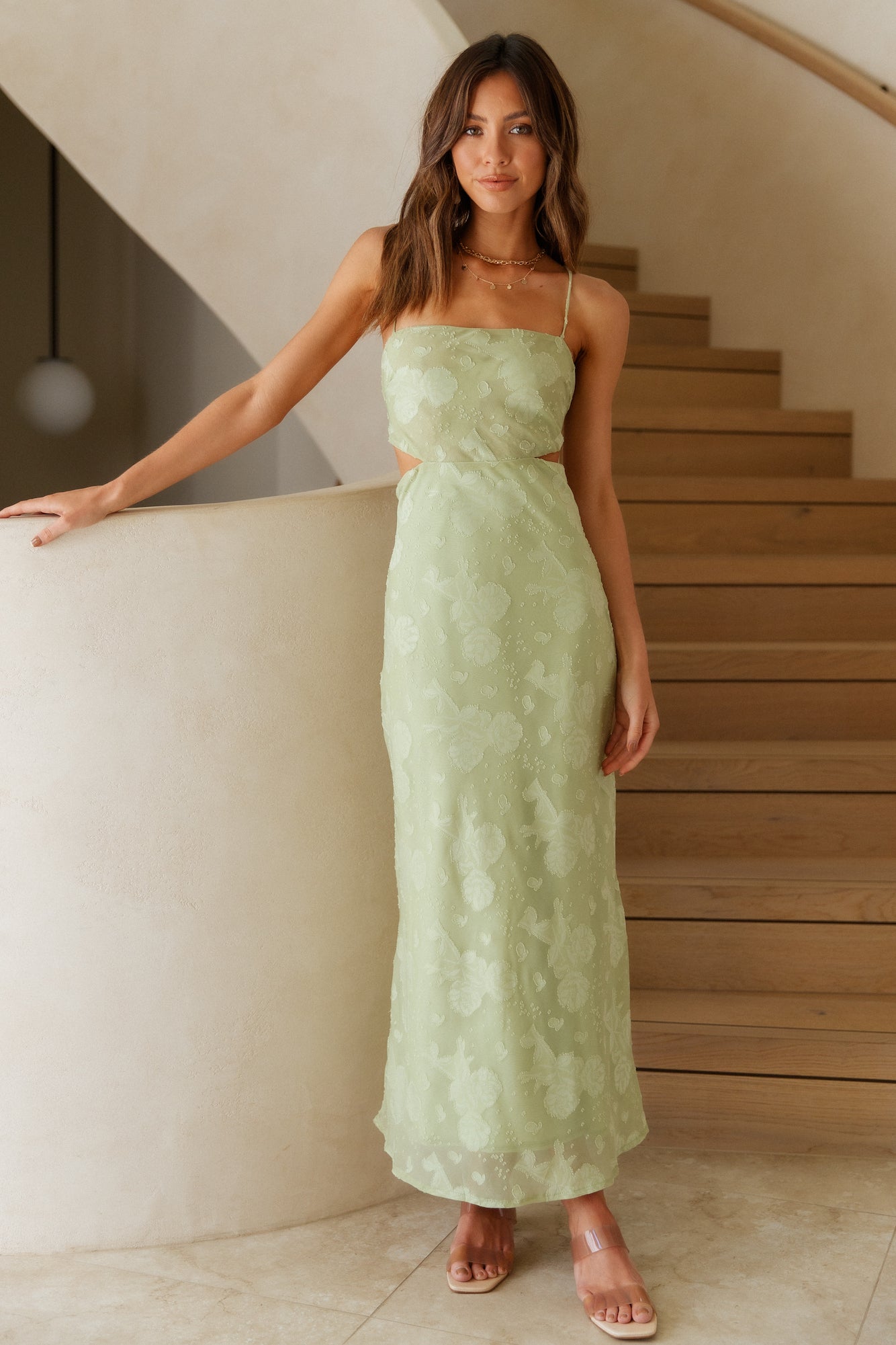 Cascalone Maxi Dress Sage | Fortunate One Cascalone Maxi Dress Sage | Fortunate One