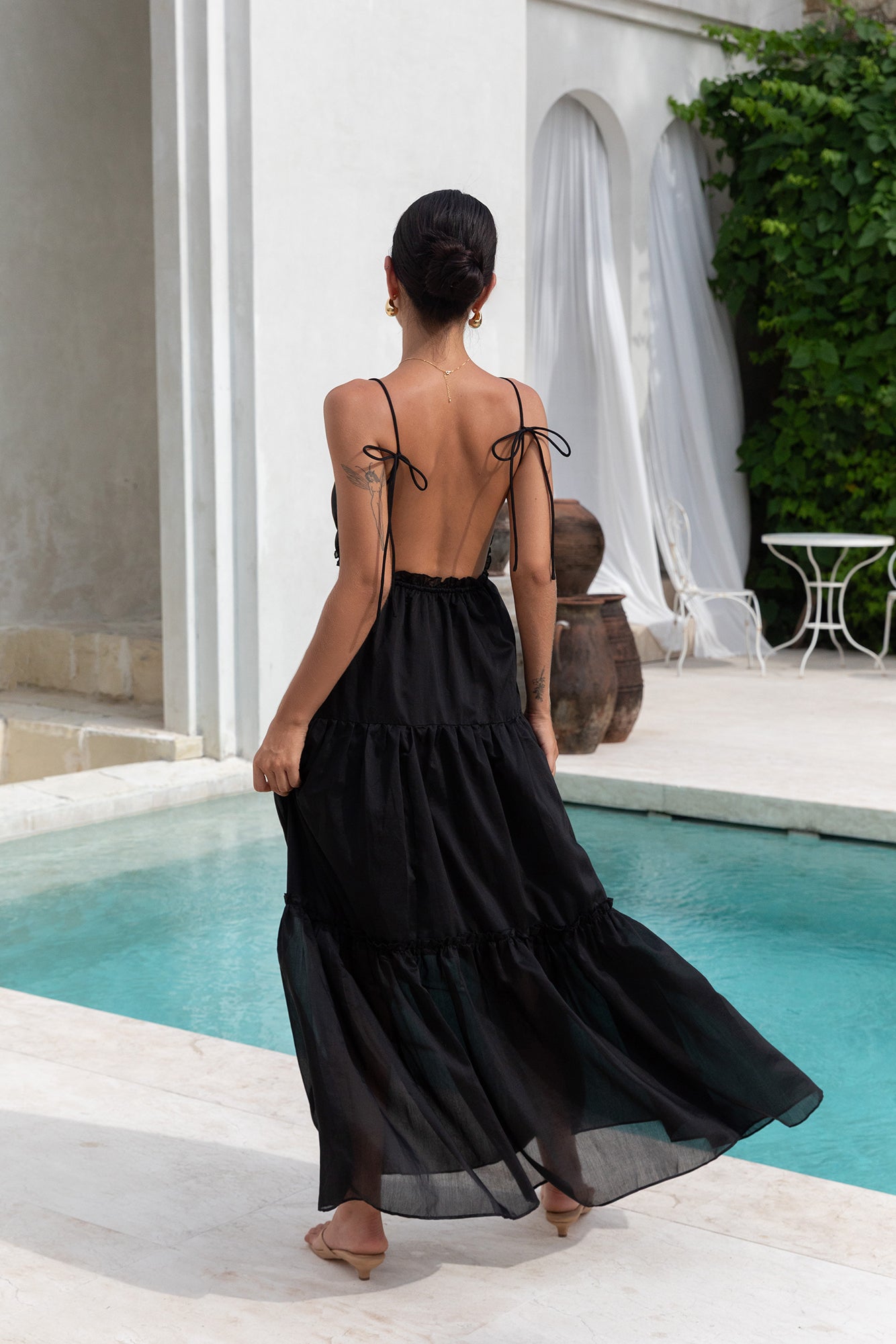 black halter maxi dress Dance In The Dark Halter Maxi Dress Black
